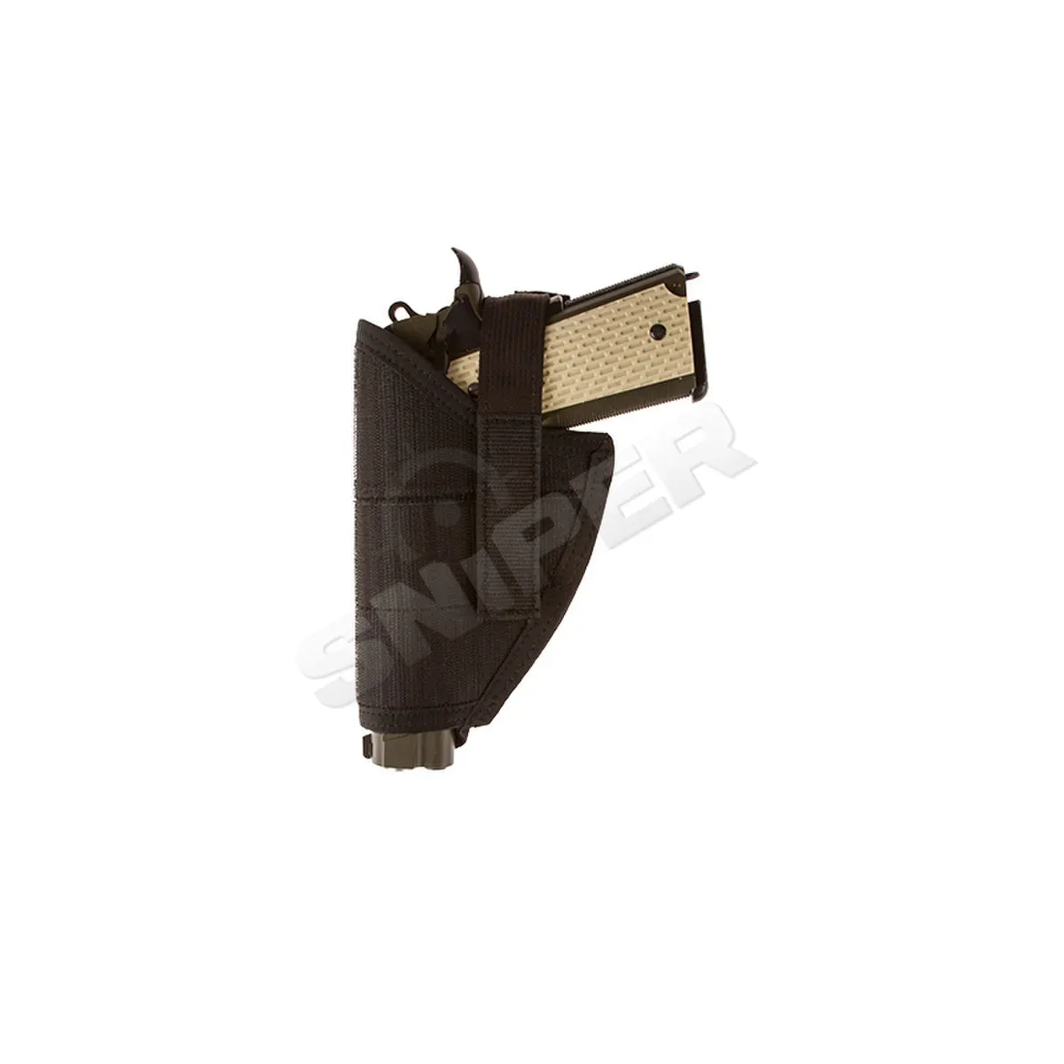 Ambidextrous Velcro Holster, Schwarz