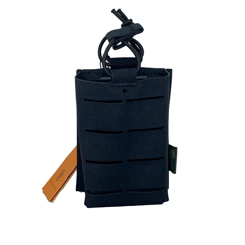 Conquer Laser-Cut Rifle Mag Pouch, Black