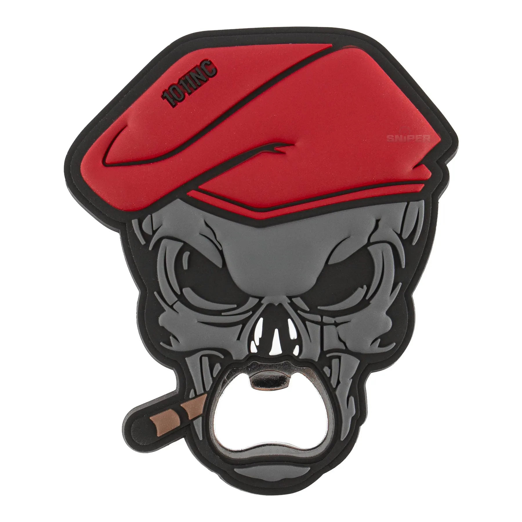 Bottle opener 3D PVC skull sigar, Flaschenöffner