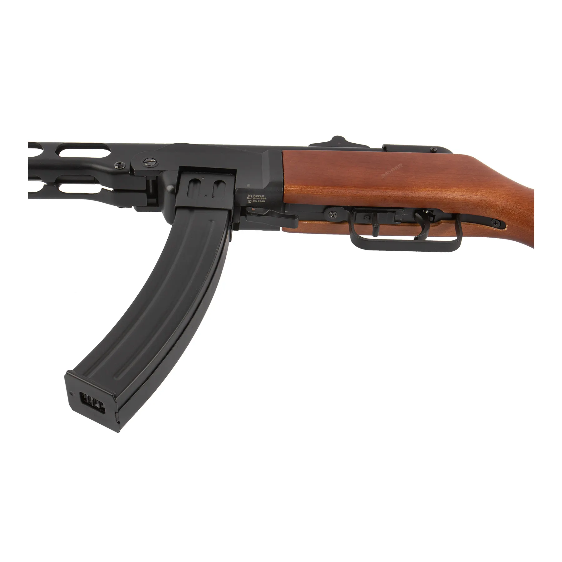 Snow Wolf PPSH 41 Real Wood, BlowBack,  < 0,5 Joule Softair Gewehr
