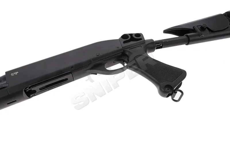 M870 Police Sliding Tri-Shot Spring Shotgun, Black