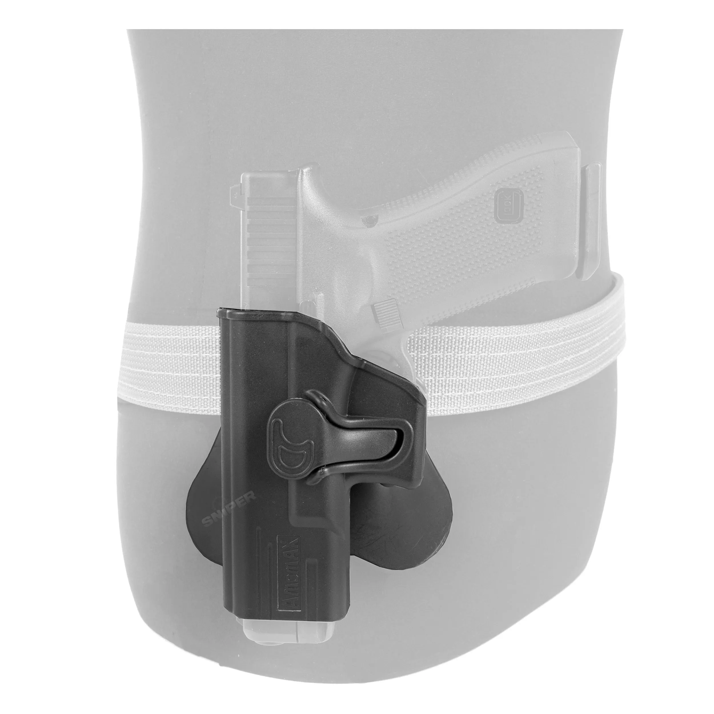 Formholster für Glock Modelle, links, Black