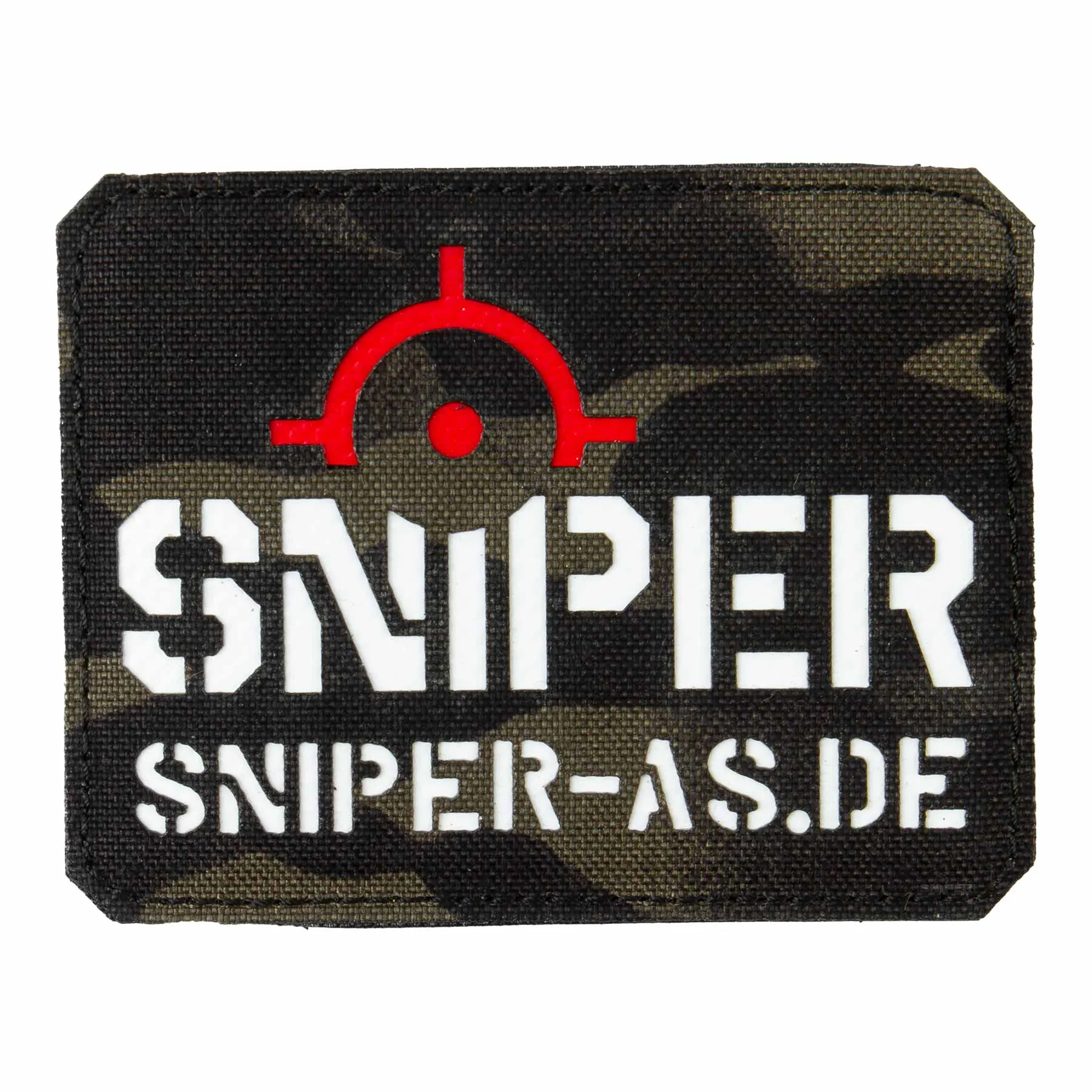 Sniper Lasercut Patch, Multicam Black, 9x7cm