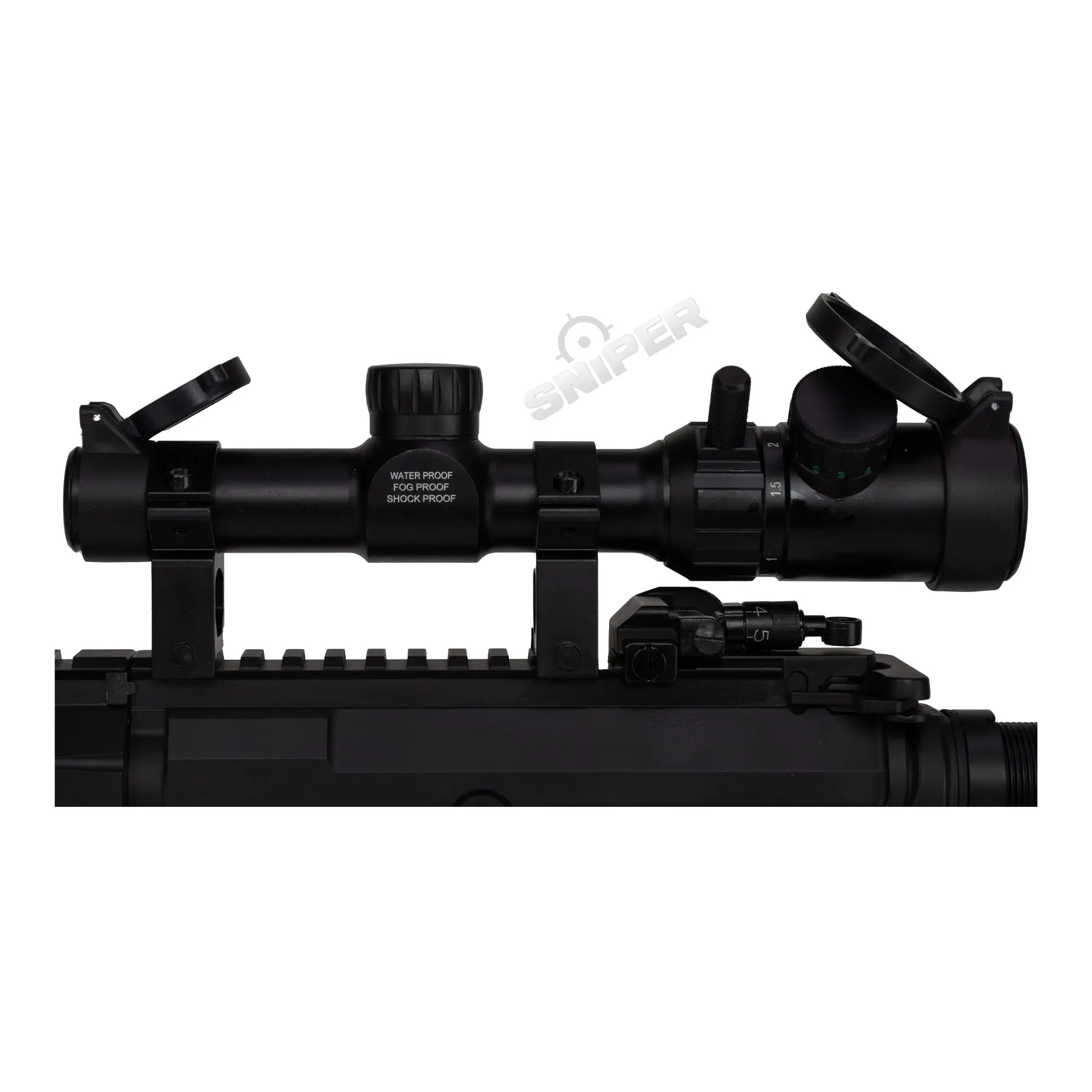 Double Bell Baba Yaga JW M4 w/ Scope (S)AEG, Black