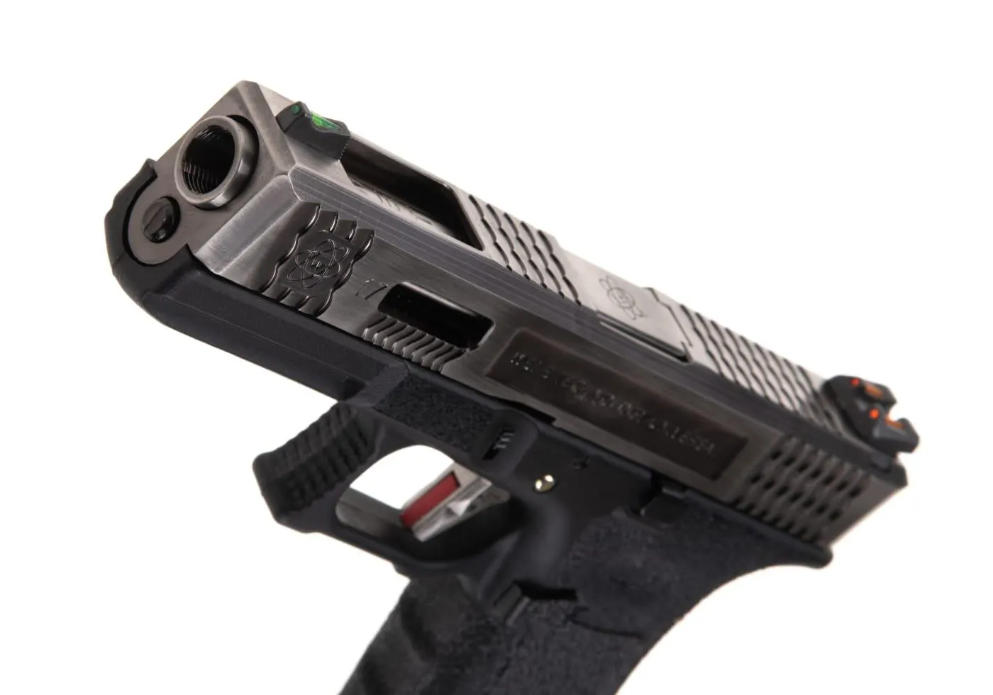 WE Force 07 Silver Barrel Meta-Slidel GBB Softair, Black