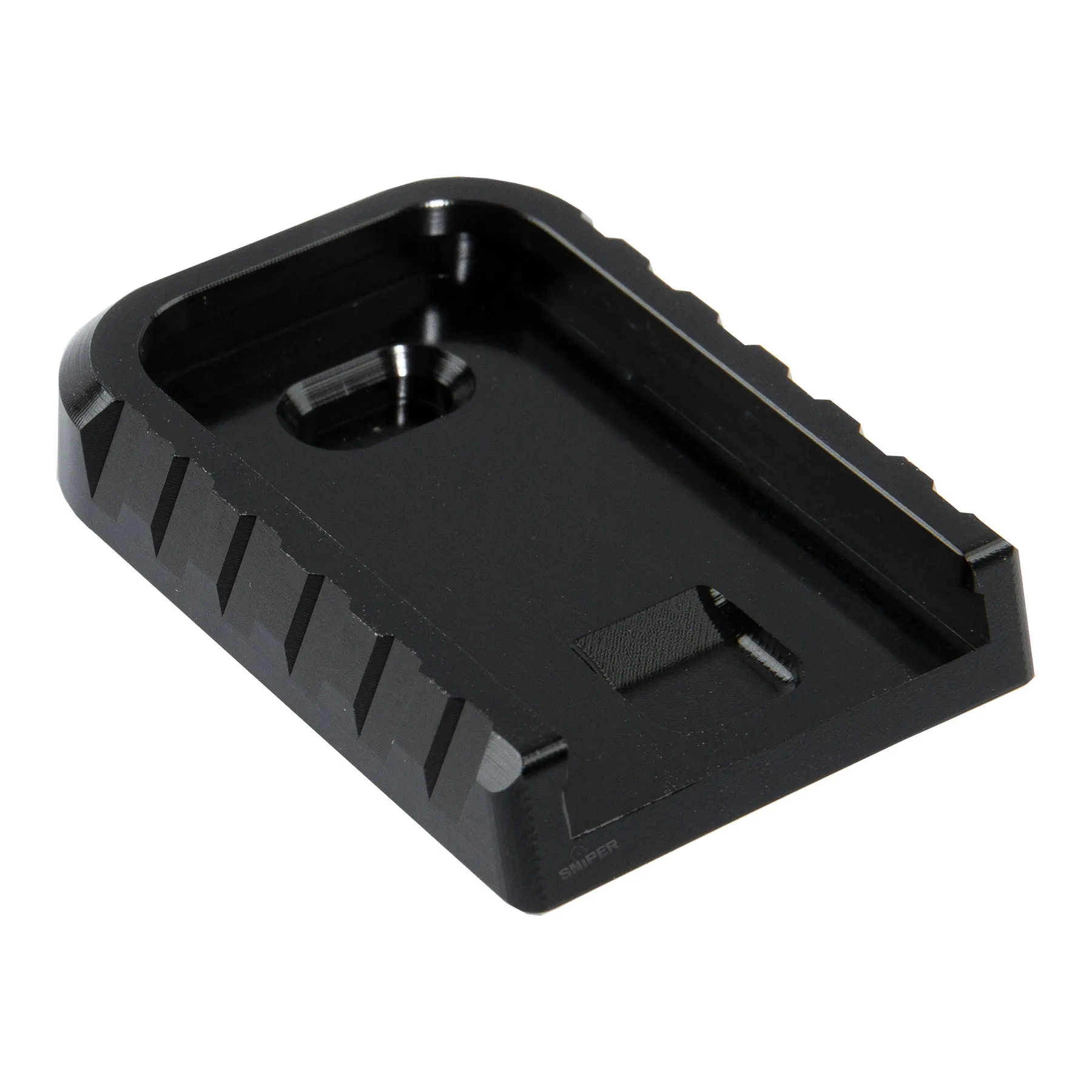 CNC Alu Mag Base für Marui Glock, Black, Thin