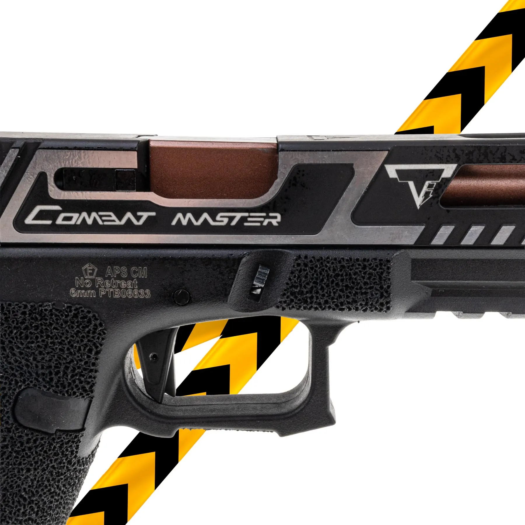 B-Ware APS Combat Master Silver Slide, OMEGA Frame GBB