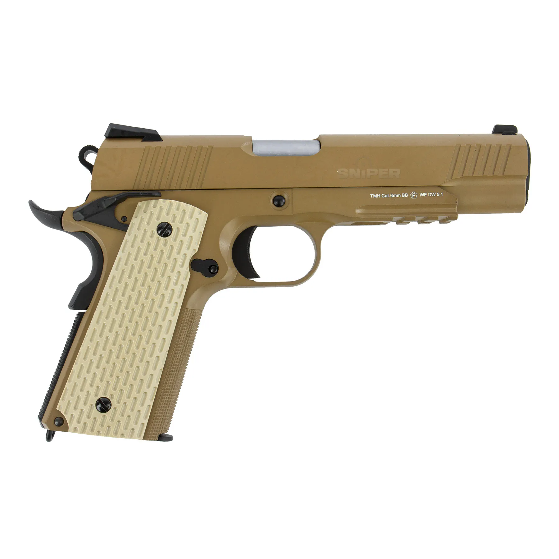 WE Desert Warrior 5.1 Full Metal Desert GBB Softair Pistole
