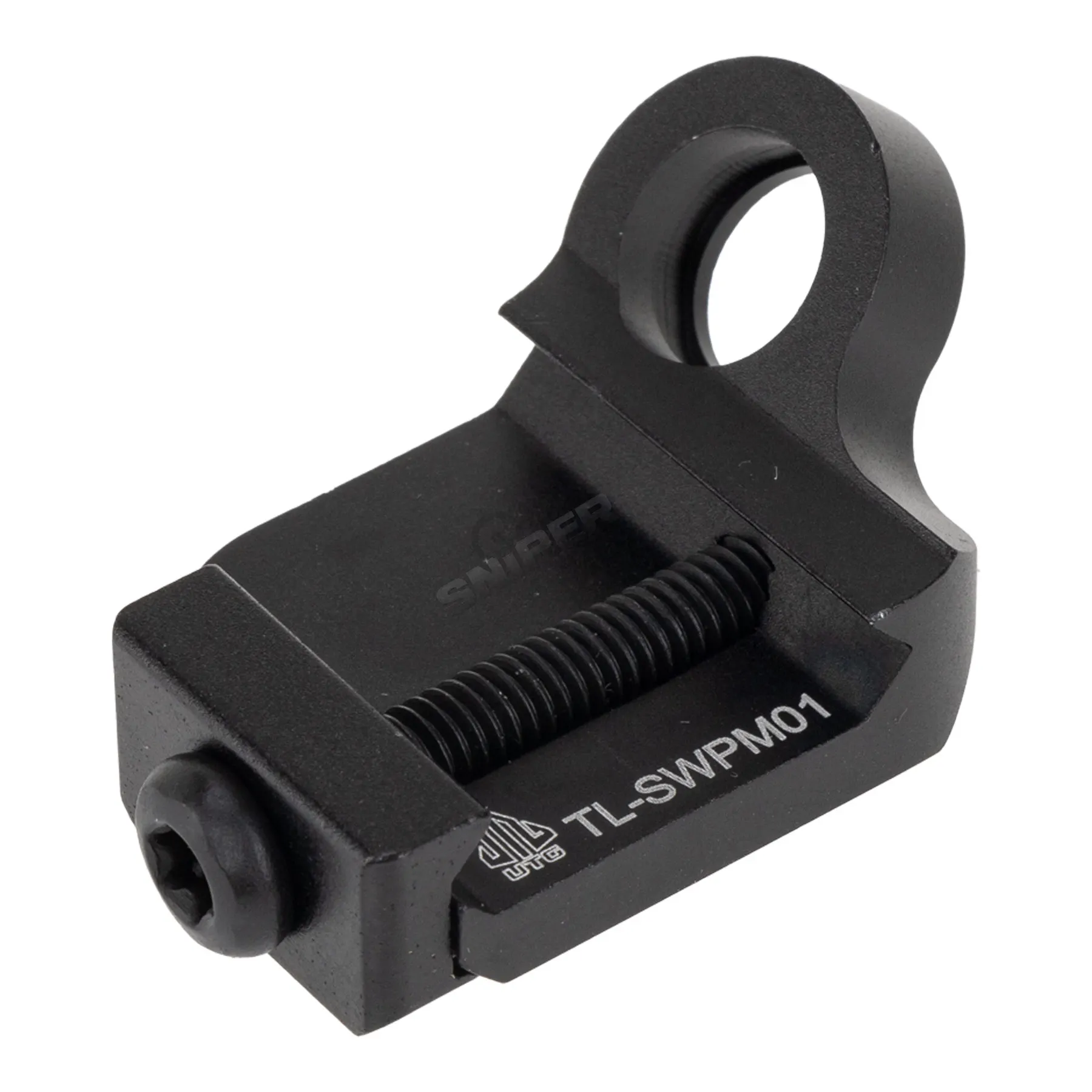 UTG Low Profile Angled QD Sling Swivel Adapter für Picatinny, Black UTG Low Profile Angled QD Sling Swivel Adapter für Picatinny, Black