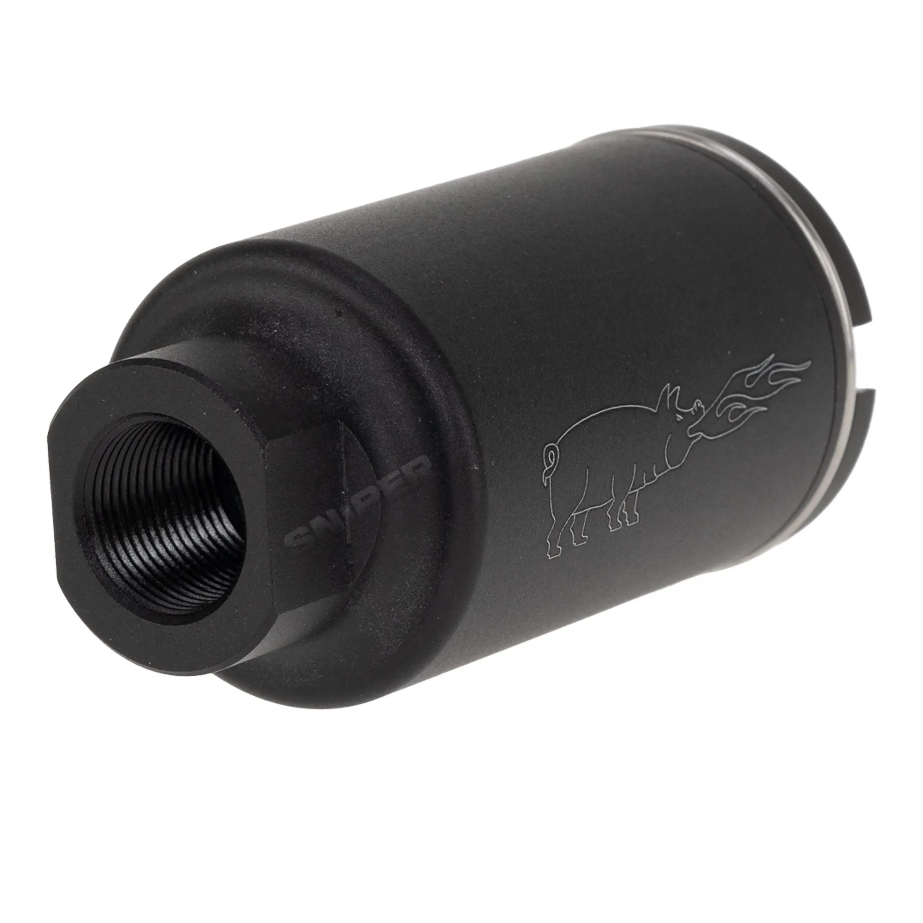 Elements Skull Frog Mini Flash Hider, Black Elements Skull Frog Mini Flash Hider, Black