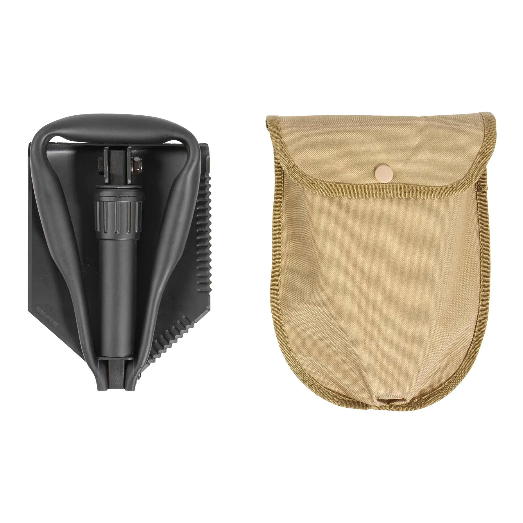 Klappspaten mit Abdeckung, Black