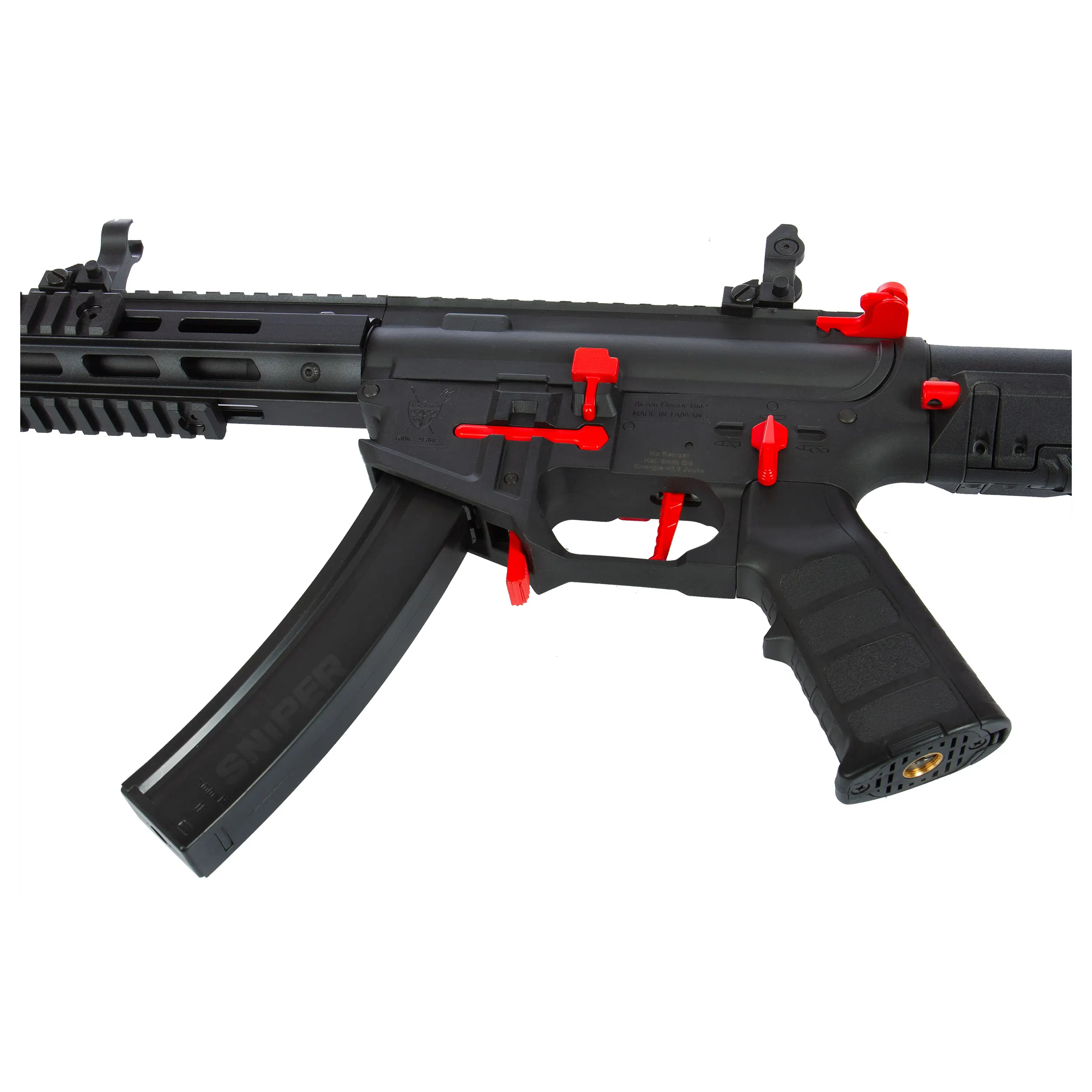PDW SBR M-LOK, < 0,5 J, AEG, Red
