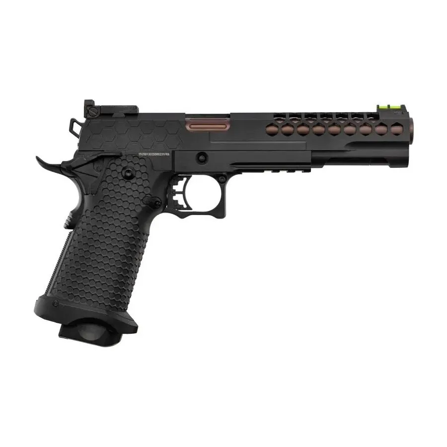 Golden Eagle 6" Hi-Capa Hexcut GBB Airsoft Pistole, Black