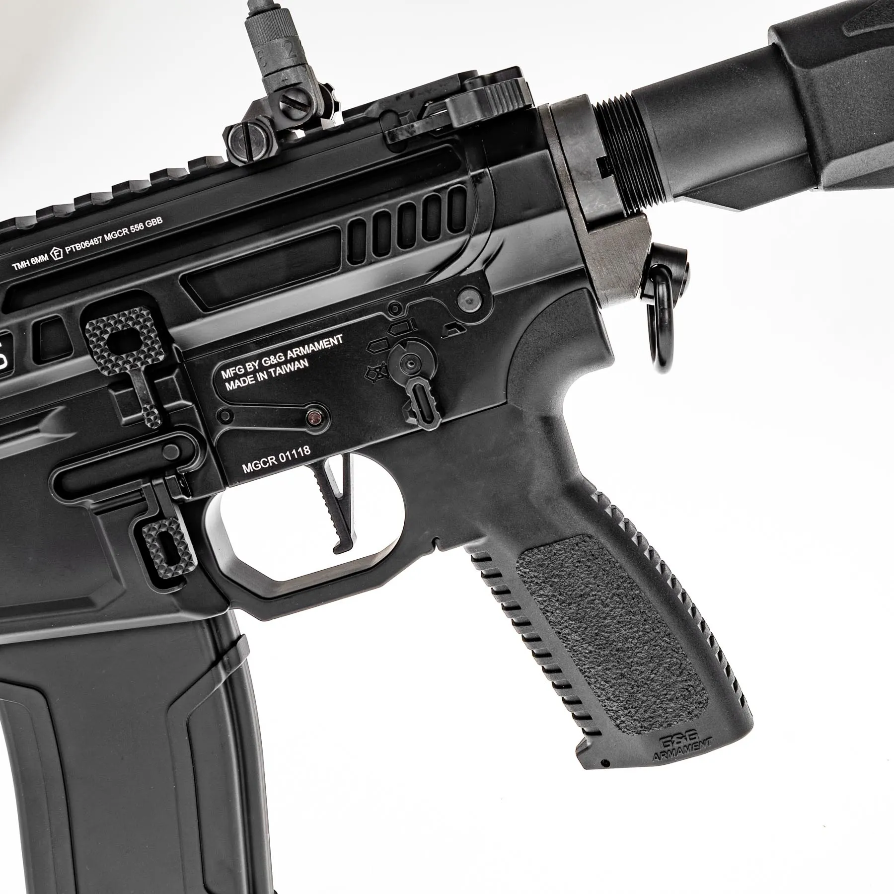 G&G MGCR 556 12" S-GBR GBB Rifle, Black
