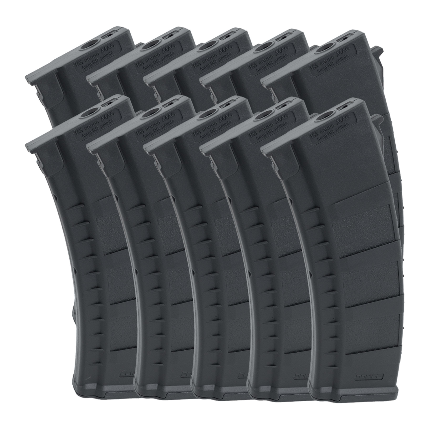 10er Set Mid-Cap 155 BB Magazine AK, Black