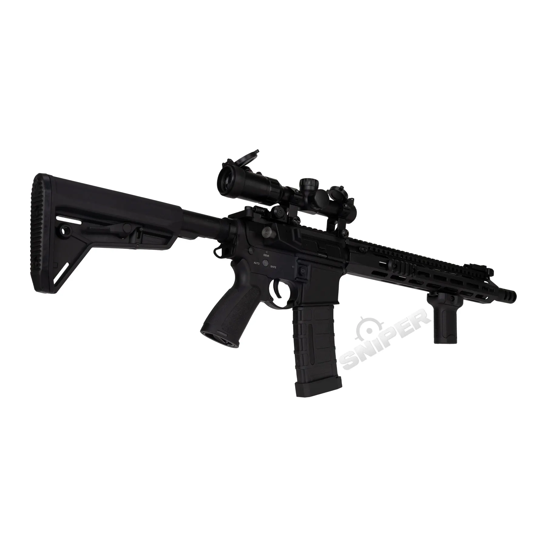 Double Bell Baba Yaga JW M4 w/ Scope (S)AEG, Black