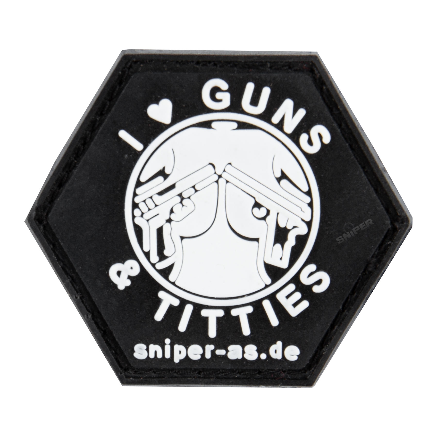 I Love Guns & Titties 3D Rubber Patch