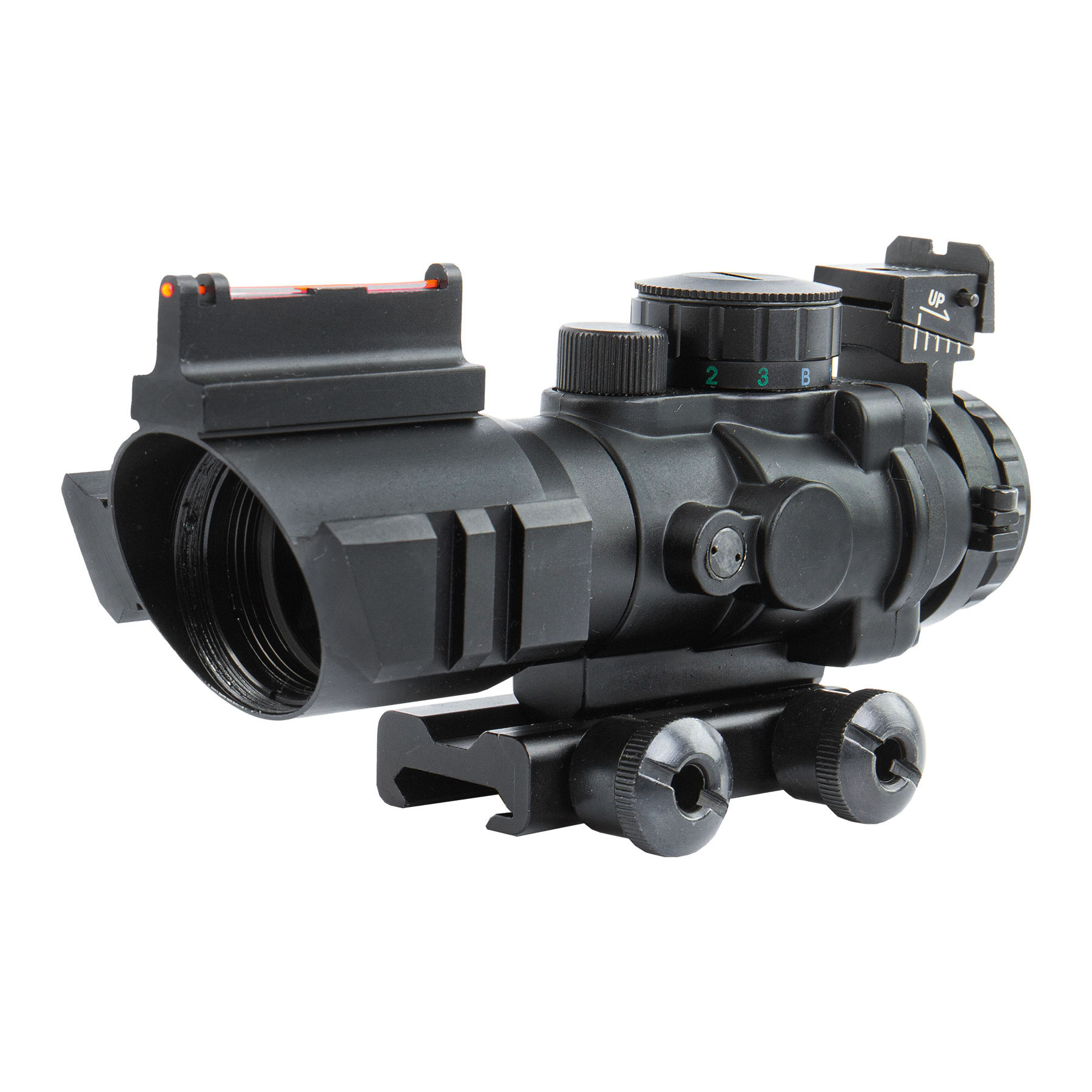 Theta Optics 4x32 Rhino Fiber Scope, Black