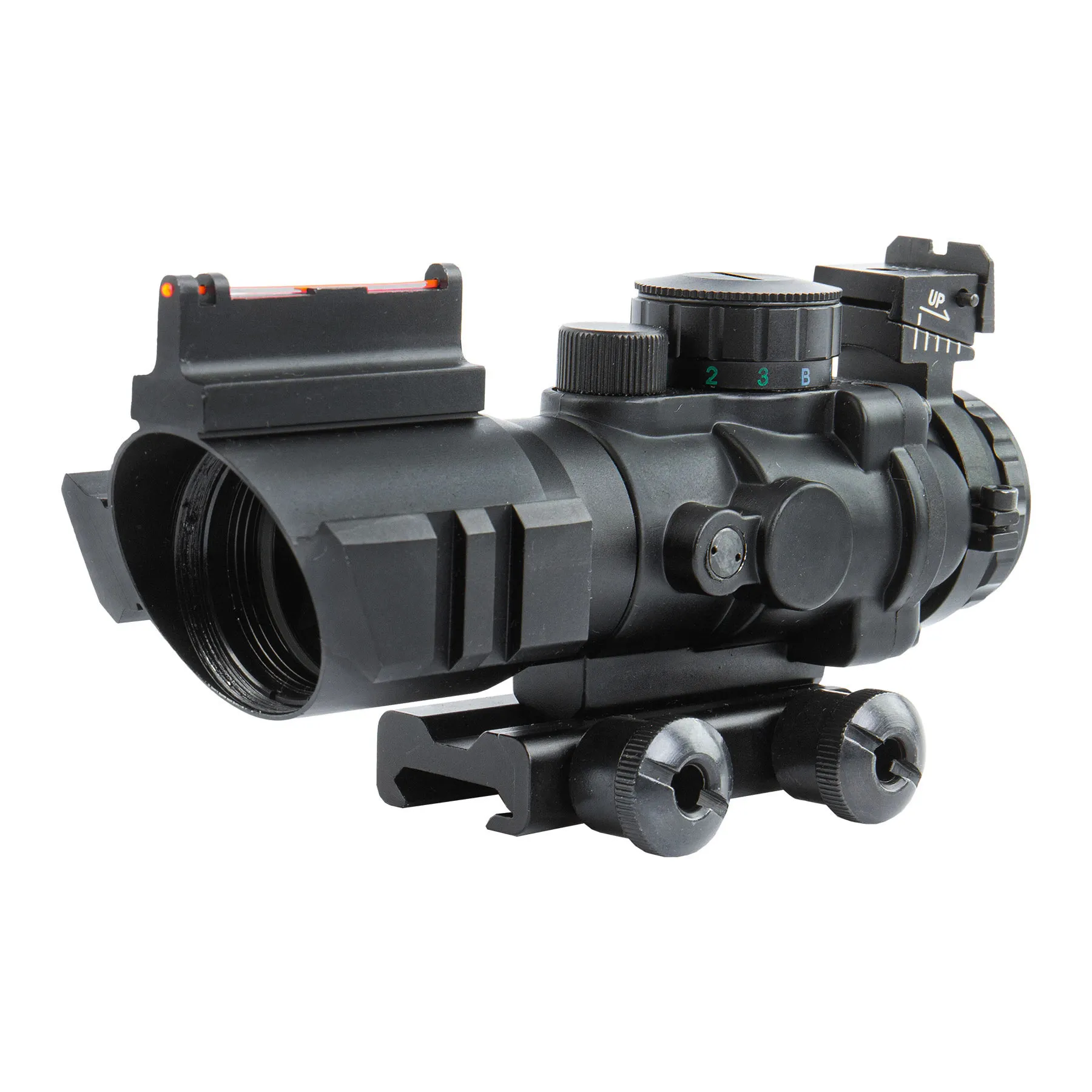 Theta Optics 4x32 Rhino Fiber Scope, Black Theta Optics 4x32 Rhino Fiber Scope, Black