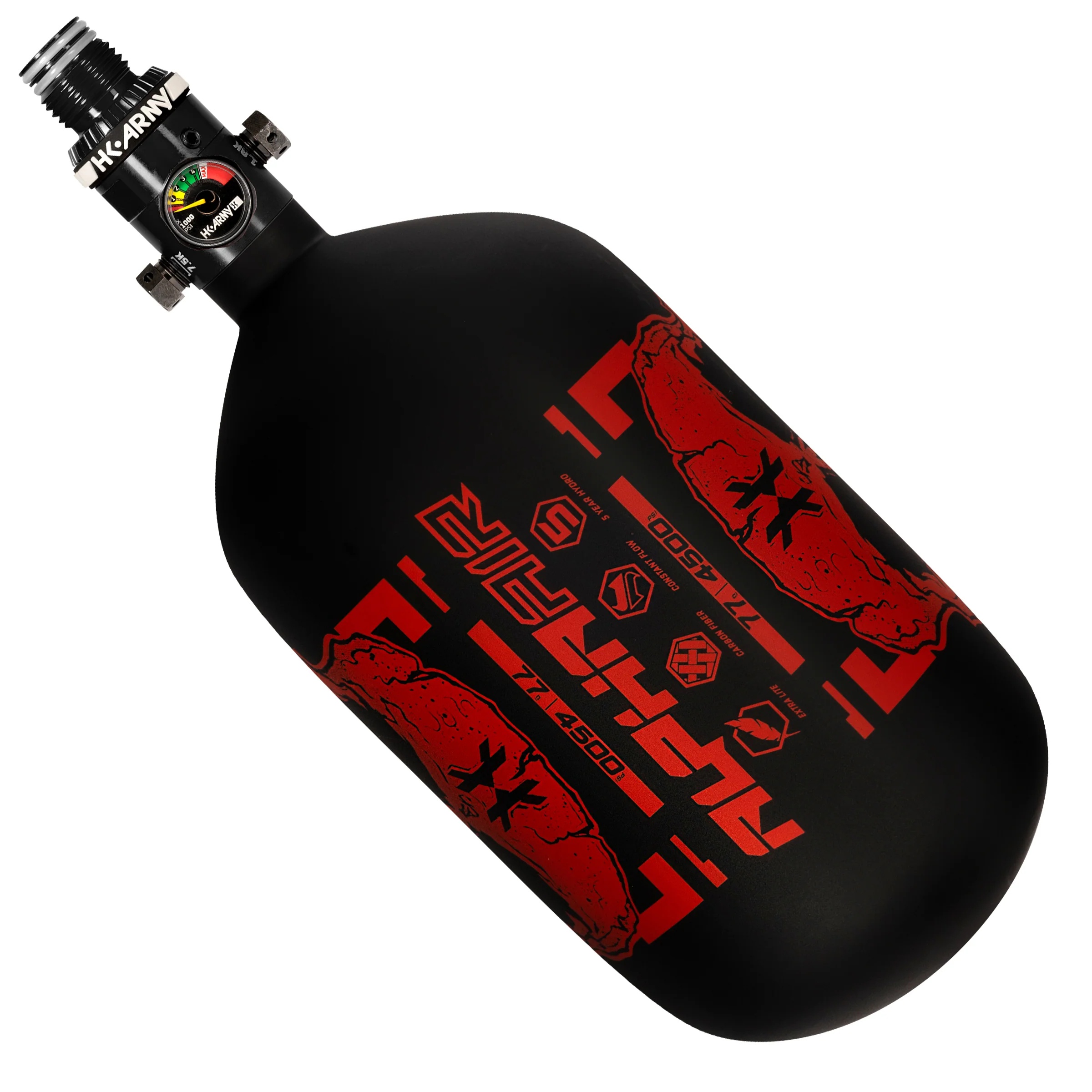 HK Army Alpha Air Carbon Fiber Tank w/ Regulator 77/4500, Doom Scorch