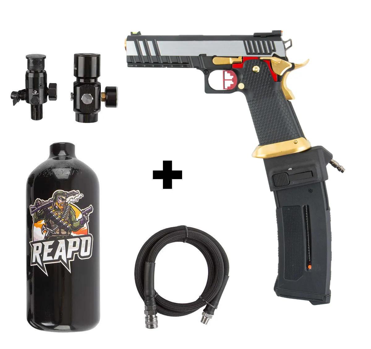 HPA Set HX2001 Hi-Capa 5.1 + Bottle + Creeper US + PTS HPA Set HX2001 Hi-Capa 5.1 + Bottle + Creeper US + PTS
