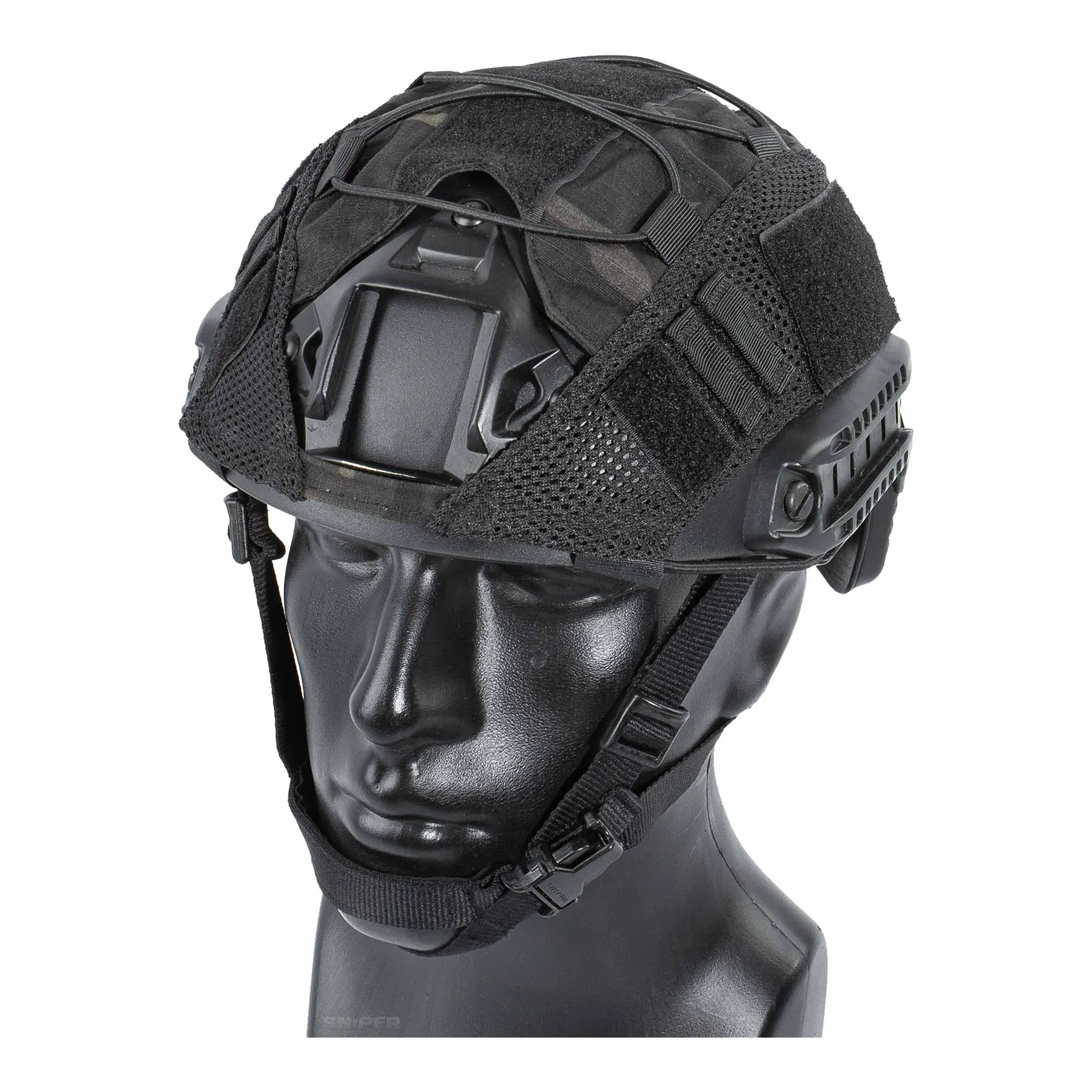 Elastic Rope Helmet Cover, camo black