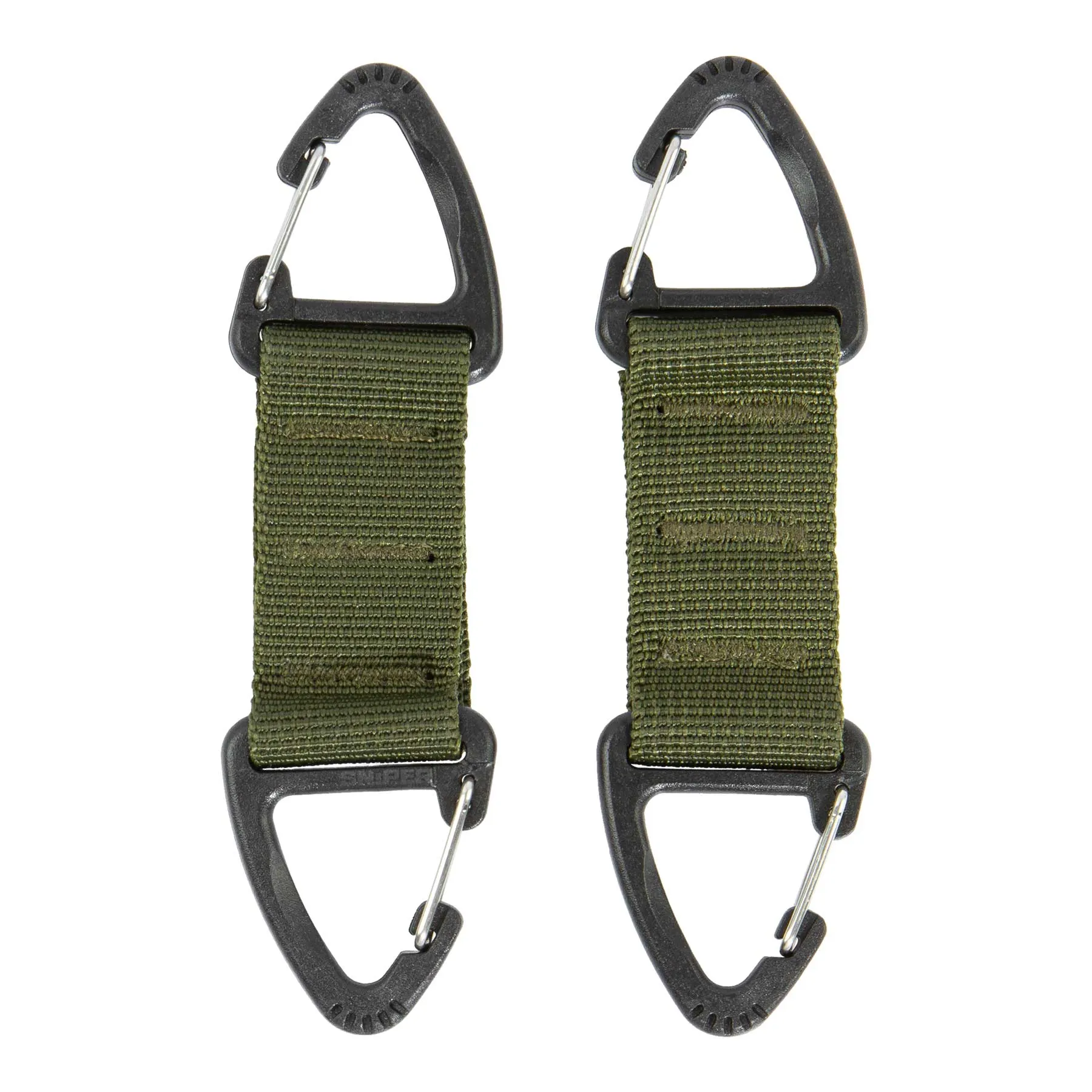 Double Tactical Karabinerhaken, 2er Green Double Tactical Karabinerhaken, 2er Green
