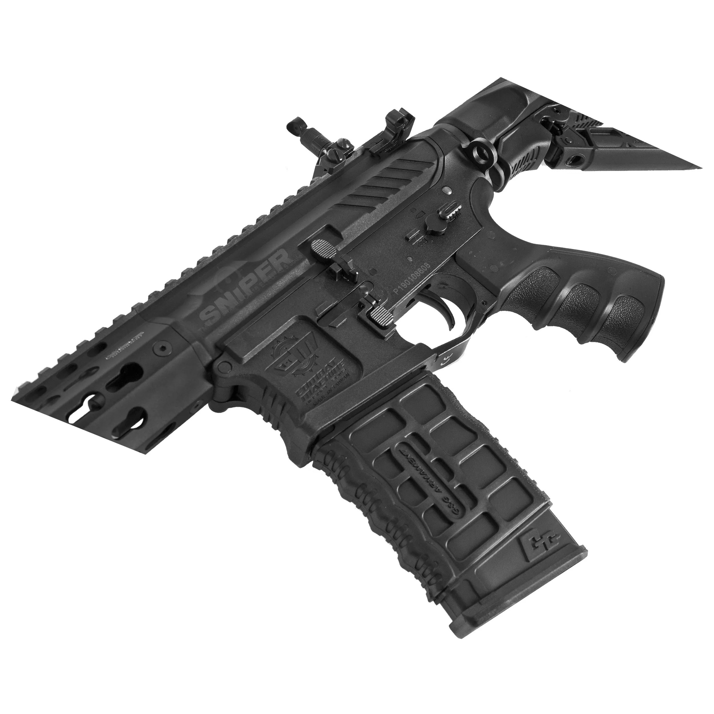 CM16 SRL, ETU Black < 0,5 Joule, AEG Softair Gewehr
