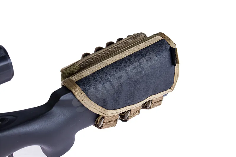 Sniper Rifle Stock Ammo Pouch, Khaki/Tan
