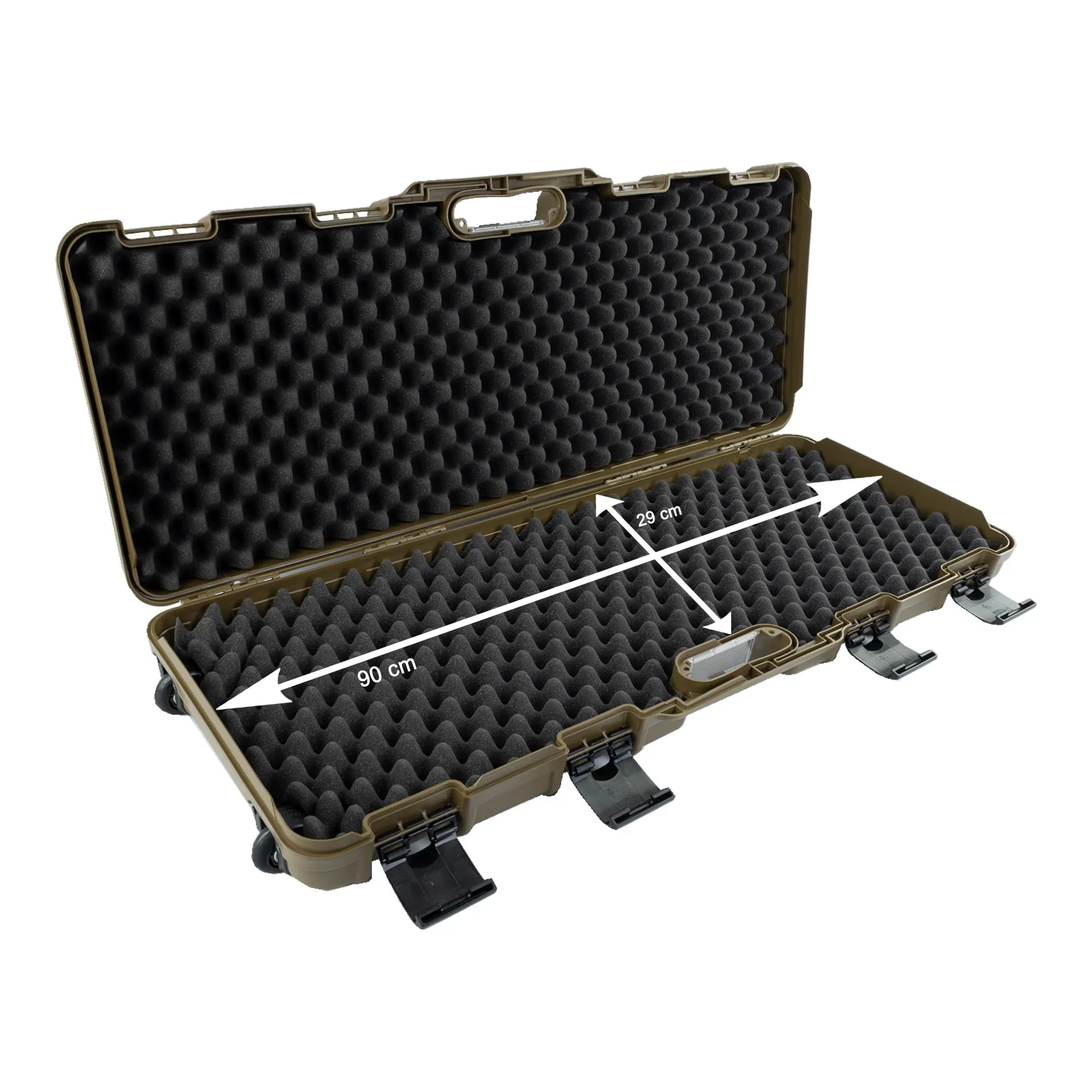 Reapo Waffenkoffer Wave Foam 90cm mit Rollen, Coyote Kofferset Reapo Waffenkoffer 90 cm, wave foam coyote