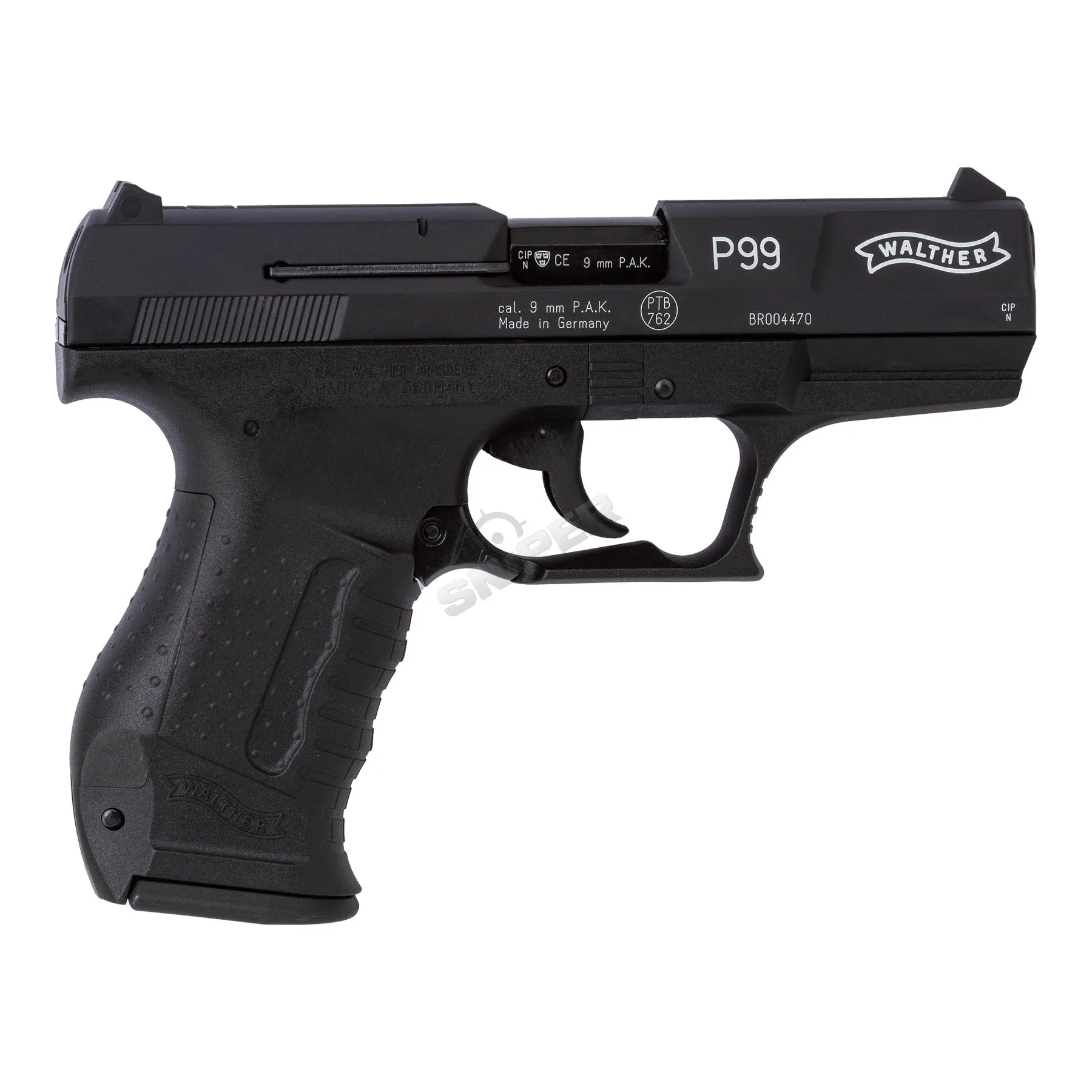 Walther P99 Schreckschusspistole 9mm P.A.K, Black Walther P99 Schreckschusspistole 9mm P.A.K, Black