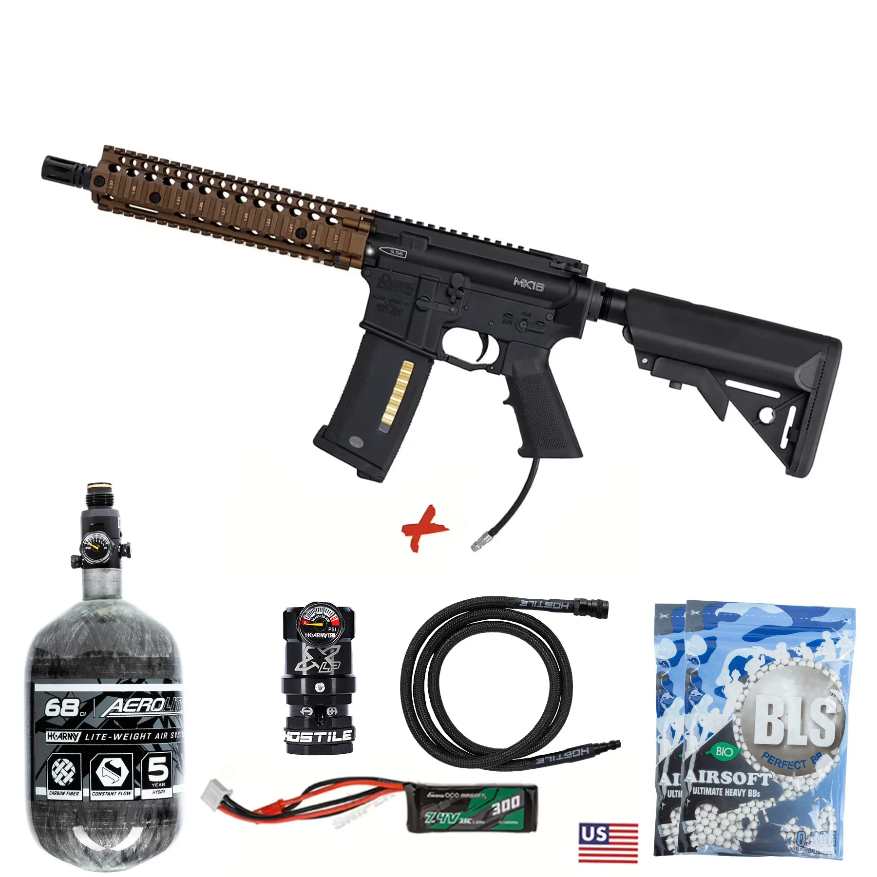 HPA Deal #4 - MTW EMG Daniel Defense Special Edition MK18 HPA, Dualtone