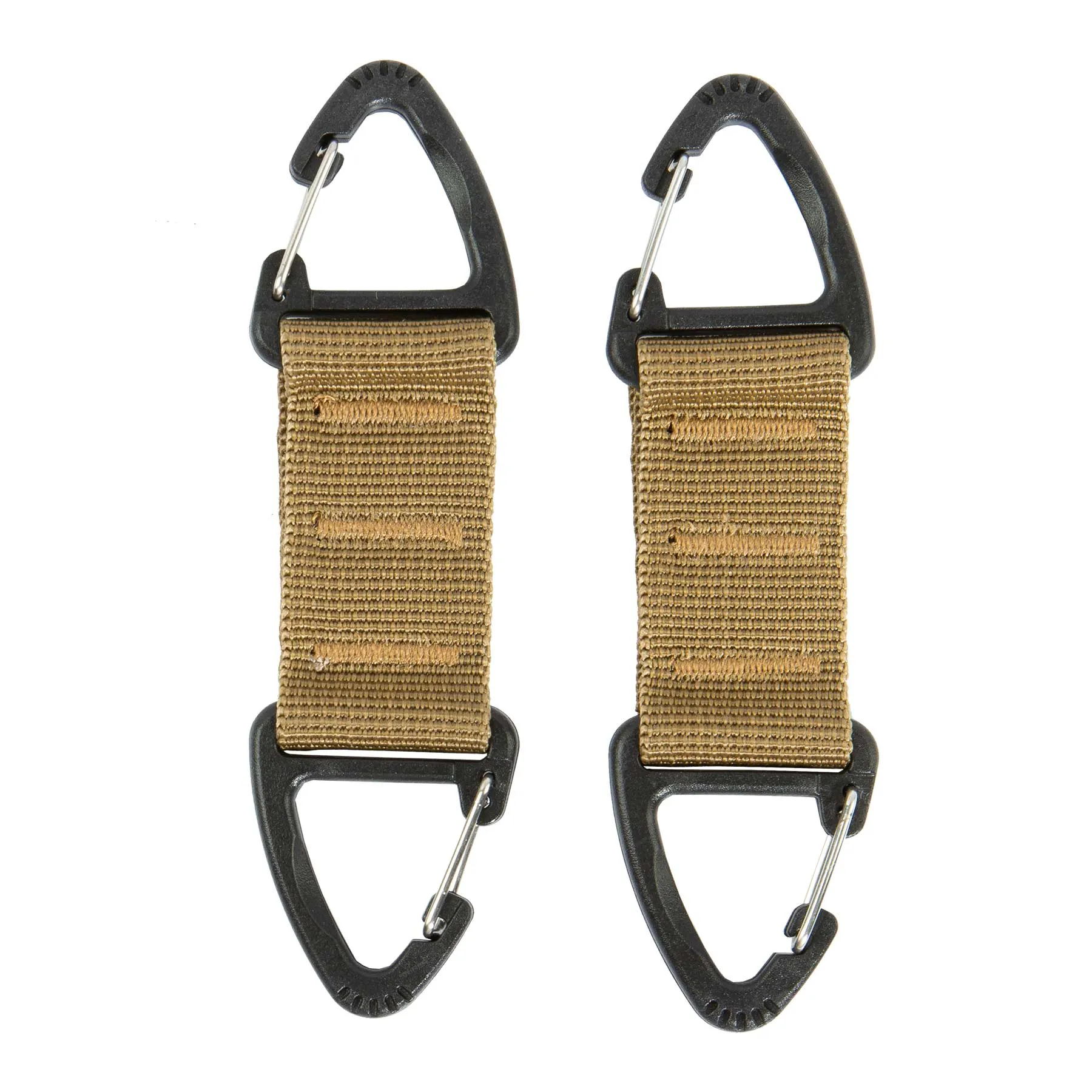 Double Tactical Karabinerhaken, 2er Coyote