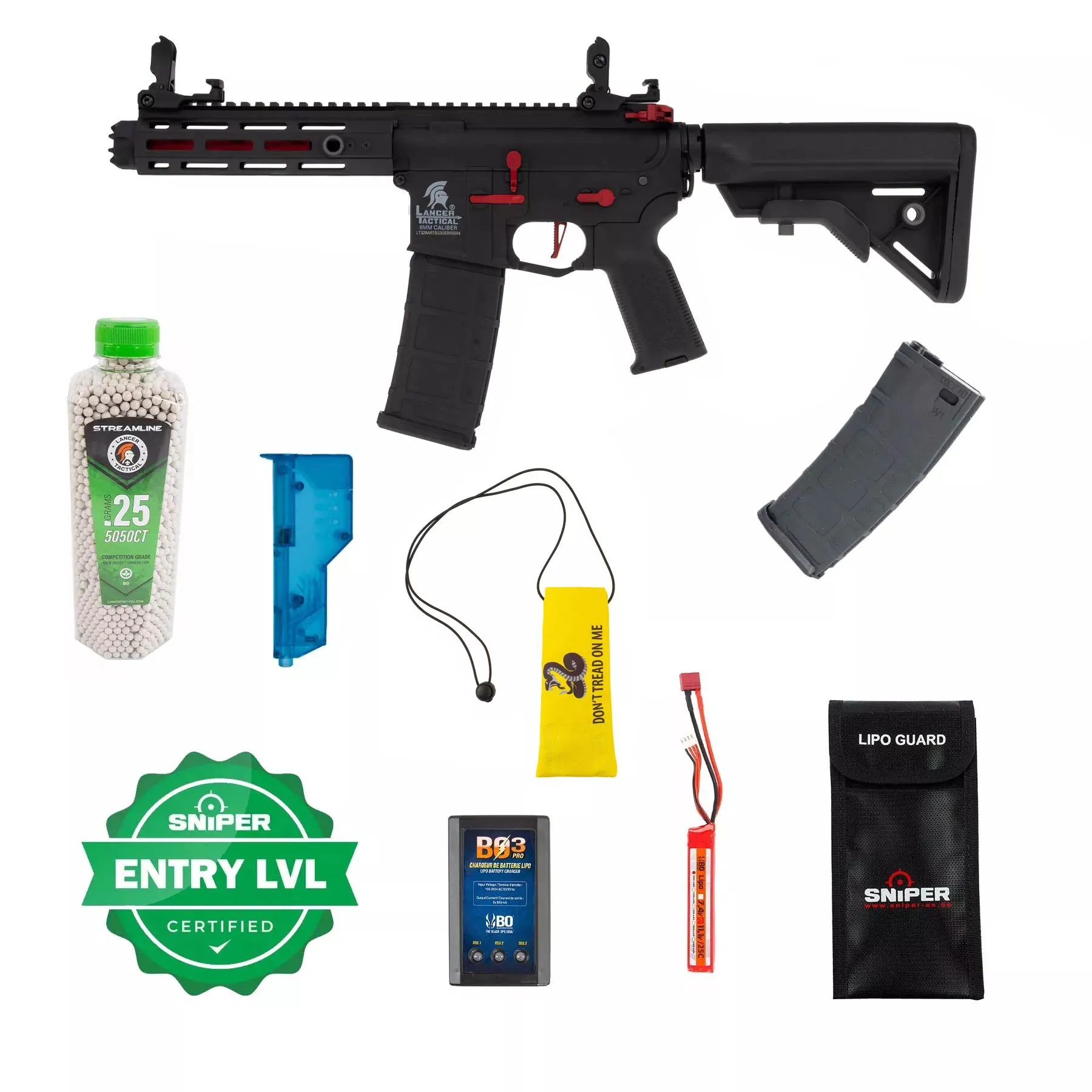 Einsteiger Set #1 - Lancer LT-34 Hellion w/ Nebula ETU (S)AEG, Black/Red