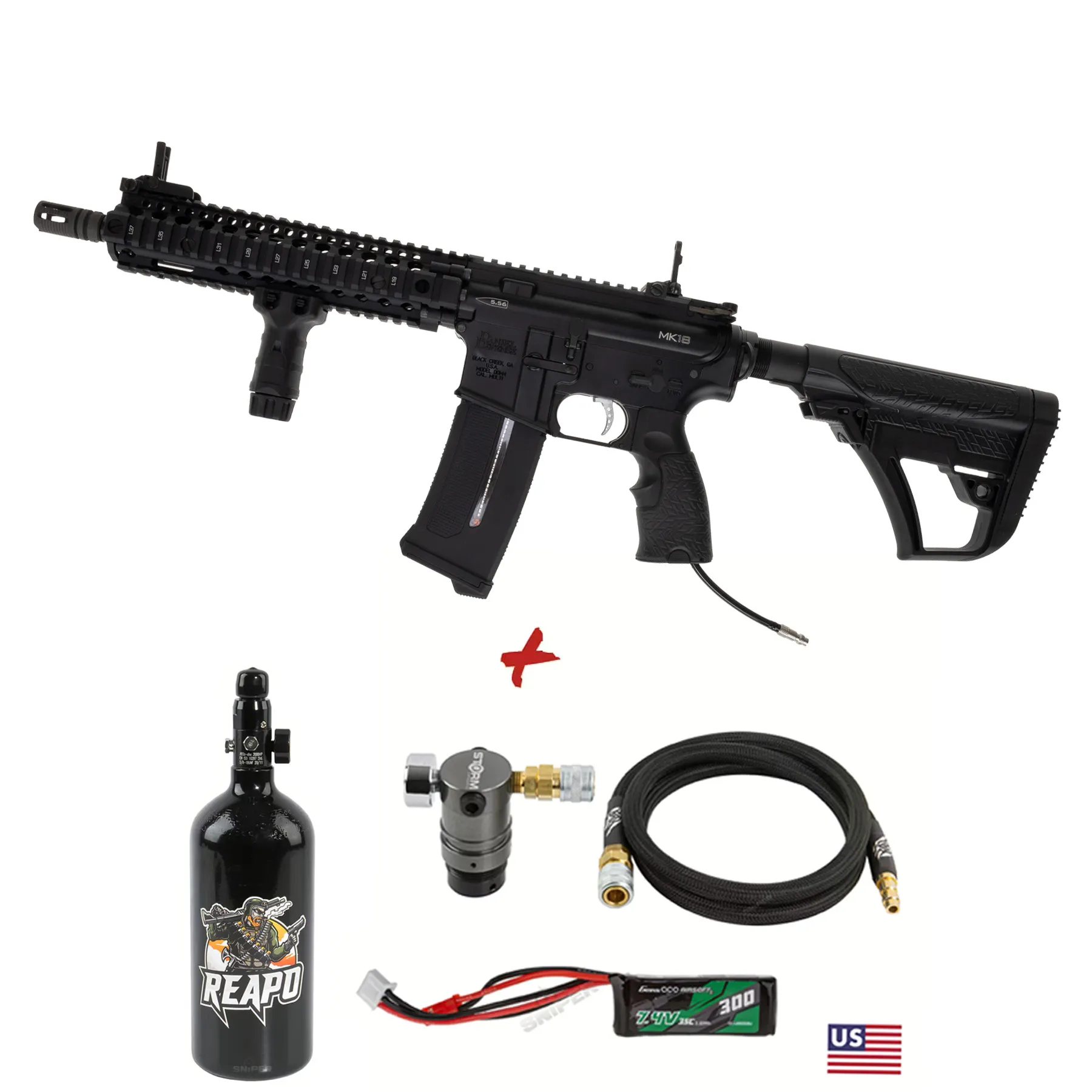 HPA Deal #2 - SAC x Wolverine Daniel Defense MK18, HPA Set, Black