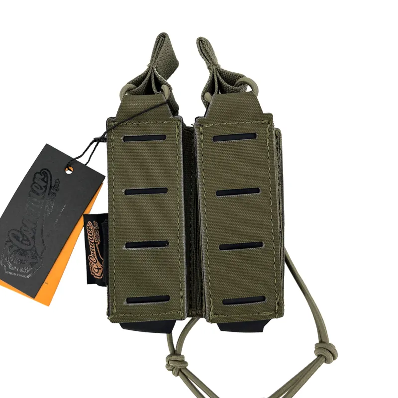 Conquer Double Pistol Mag Pouch, Ranger Green