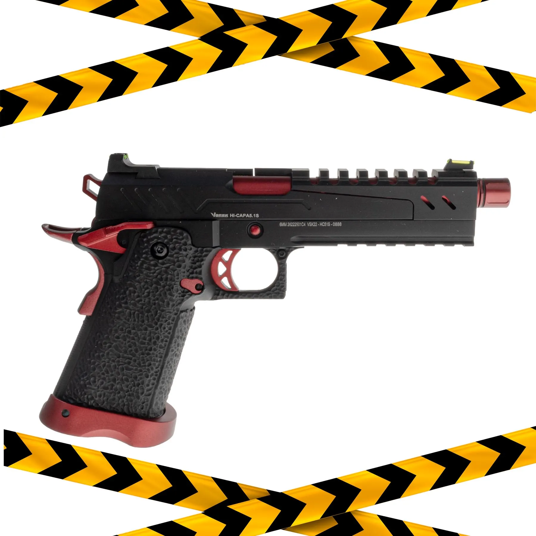 B-Ware Vorsk Hi-Capa 5.1 Split Slide, Red/Black, GBB