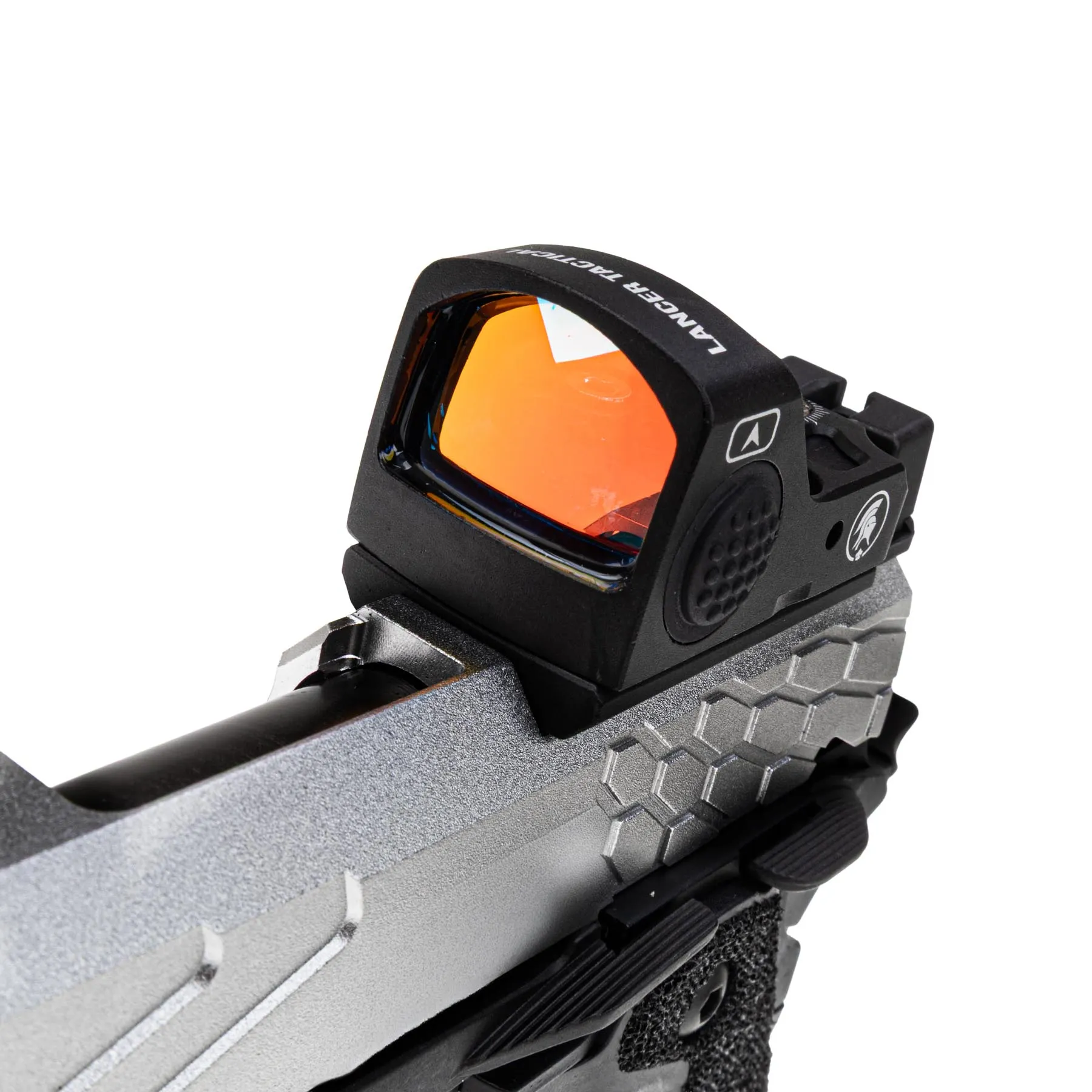 Lancer Tactical LTX-7B Stryk RMR Hi-Capa GBB Softairpistole, Silver