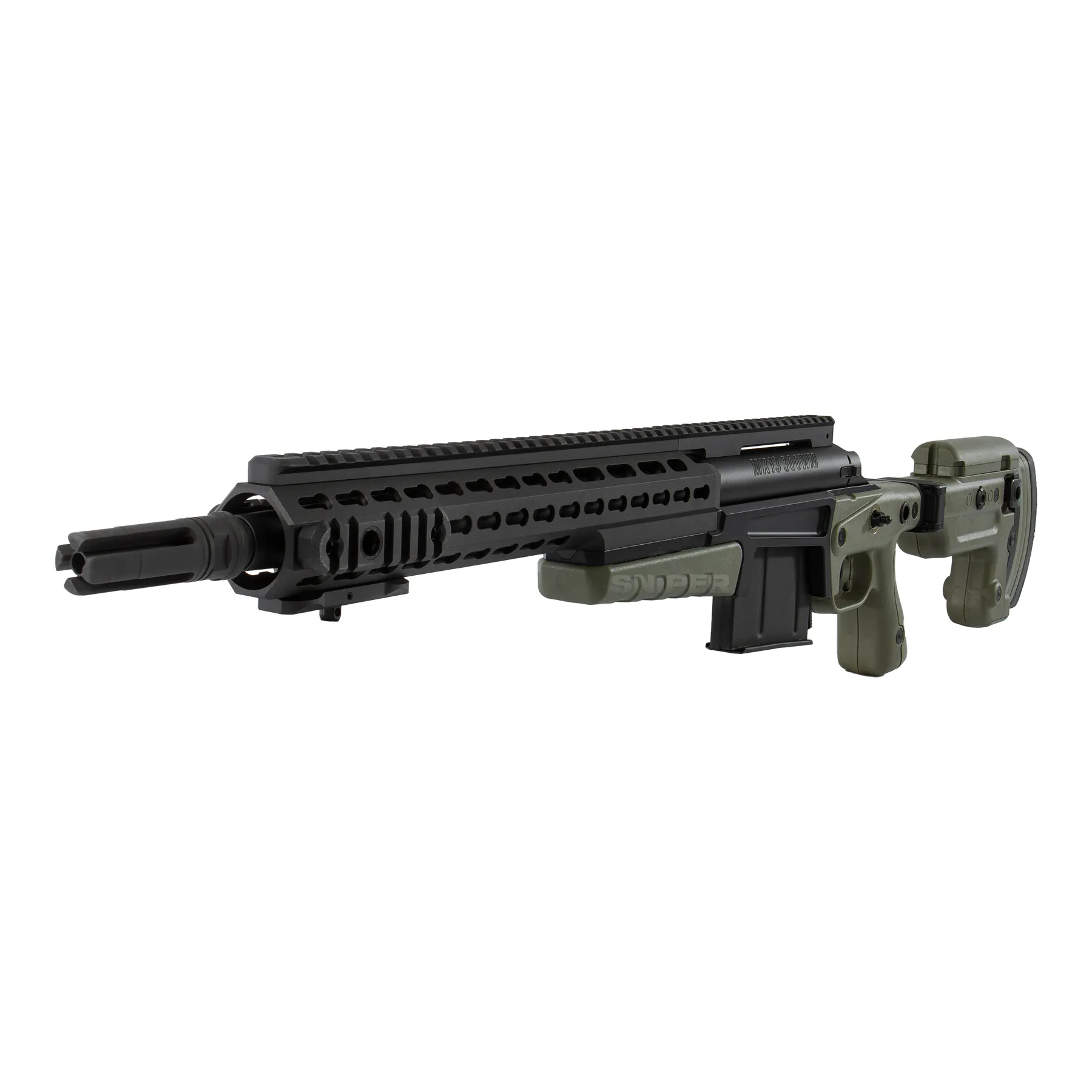 AI MK13 Compact Sniper Rifle, Black & OD