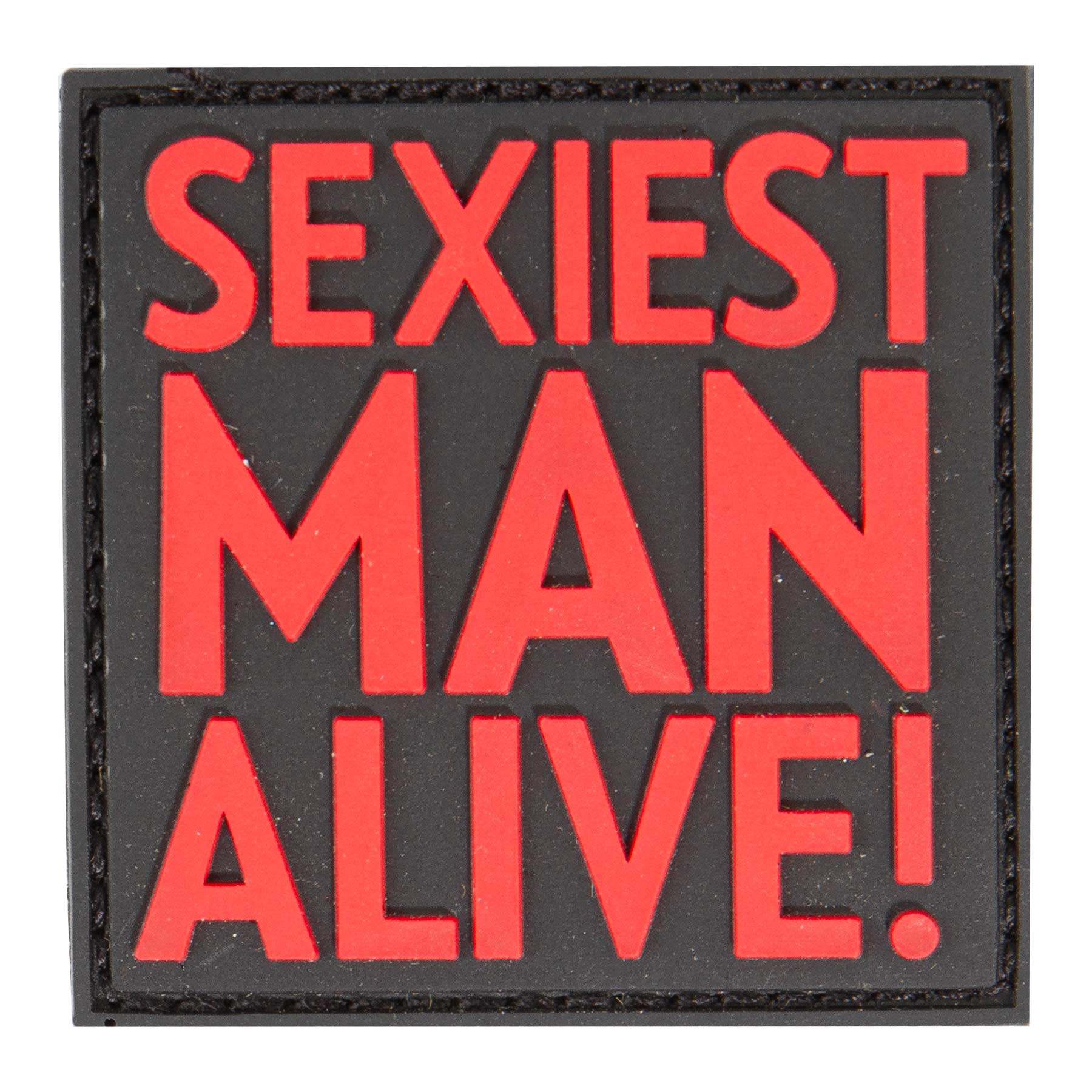 PVC Patch Sexiest man alive, red