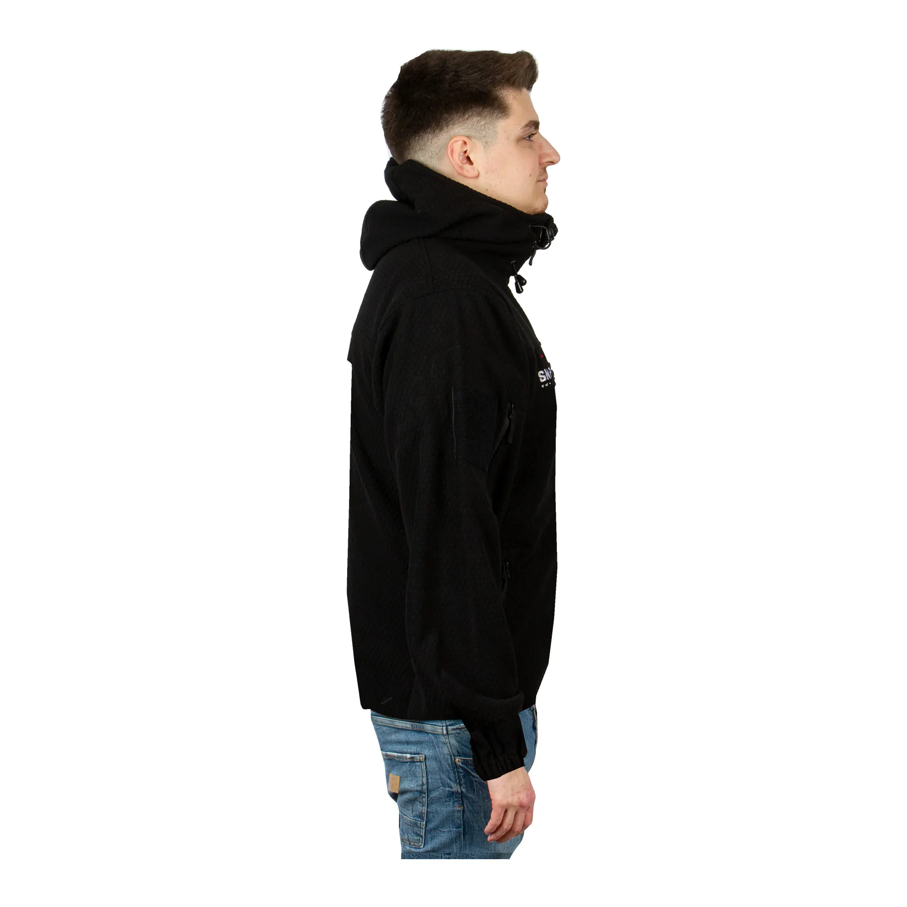 Sniper-AS Hexagon Fleece Weste, Black 3XL Sniper-AS Hexagon Fleece Weste, Black XXL