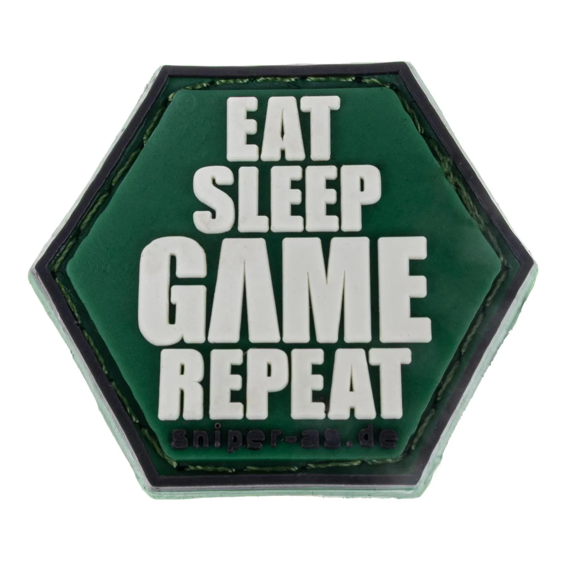 Eat Sleep Game Repeat 3D Rubber Patch