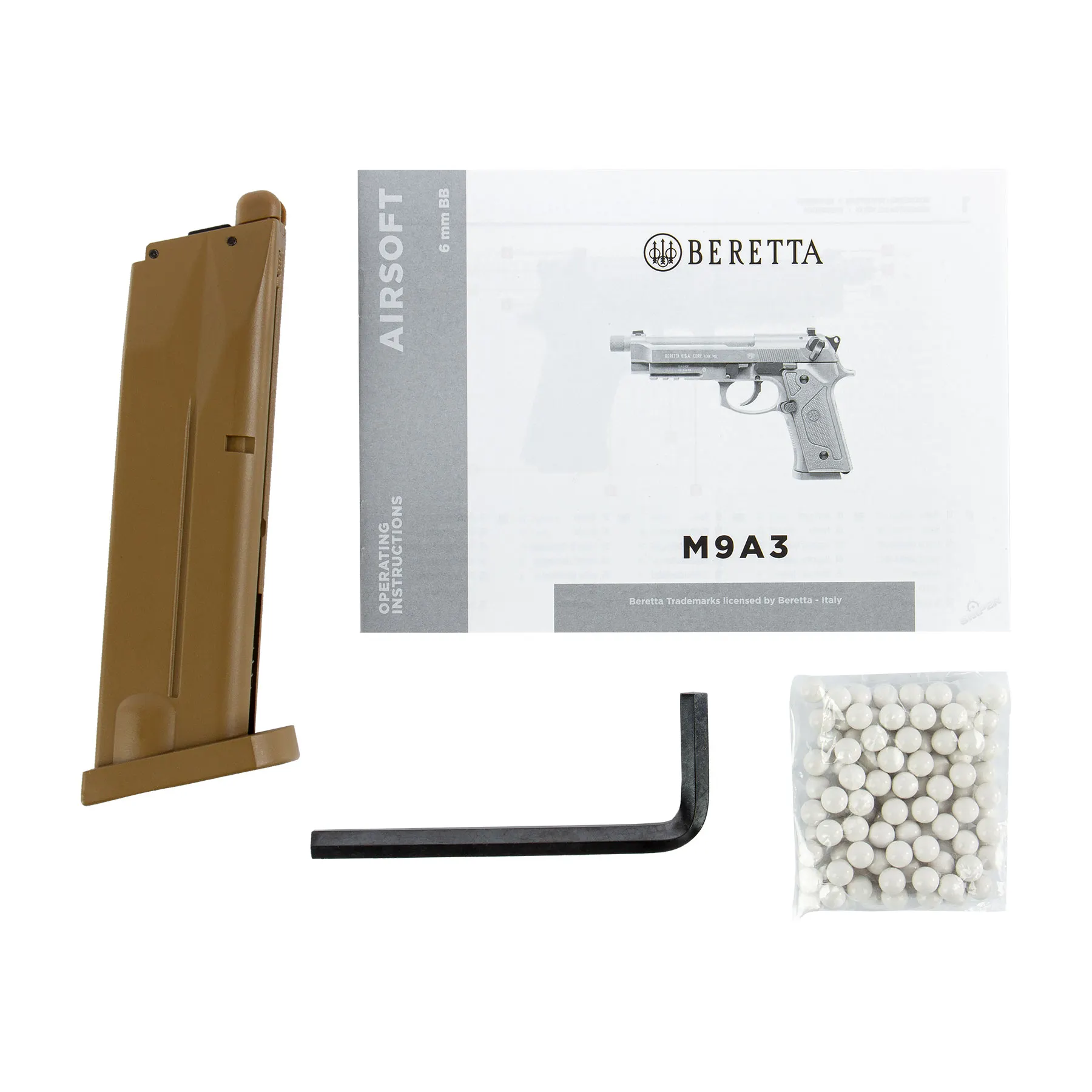 Beretta M9A3 Full Metal CO2, GBB Softair Pistole