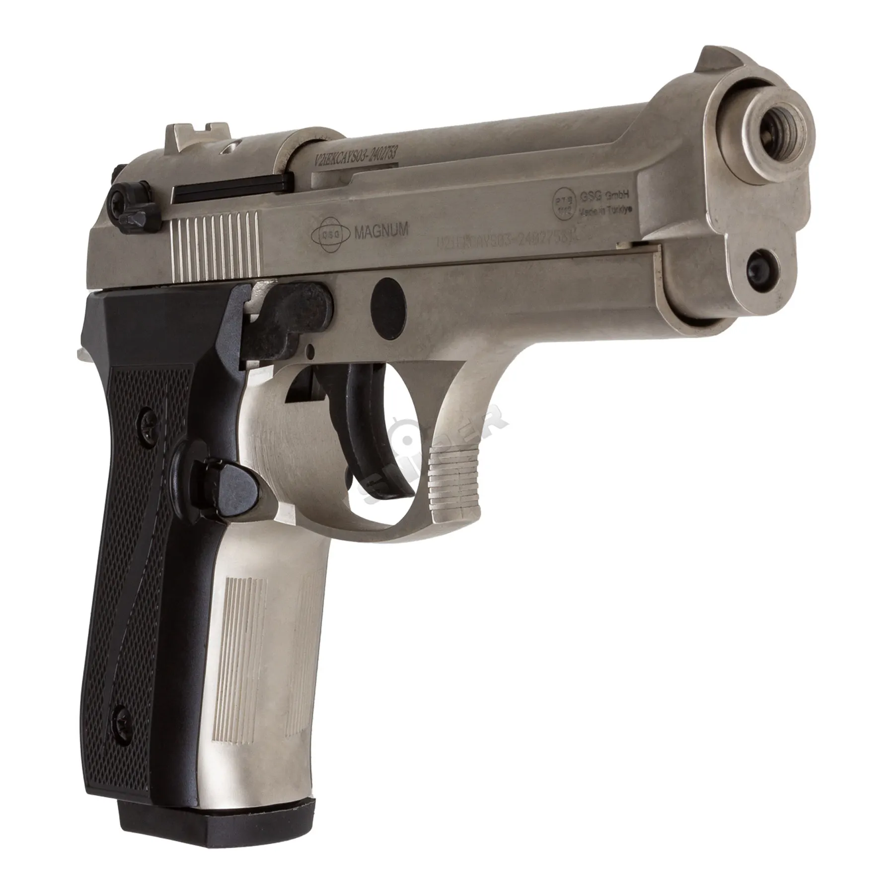 EKOL Firat 9mm P.A.K. Schreckschusspistole, Nickel Silvester Bundle #1 EKOL Firat 9mm P.A.K. Schreckschusspistole, Nickel