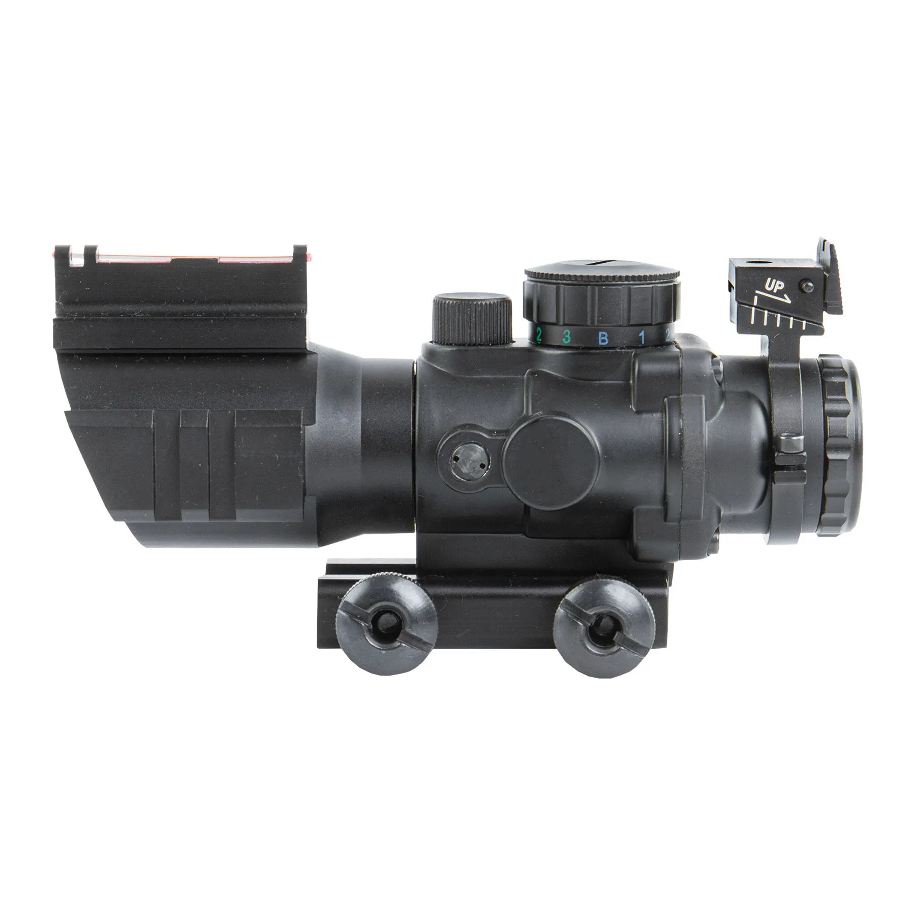 Theta Optics 4x32 Rhino Fiber Scope, Black