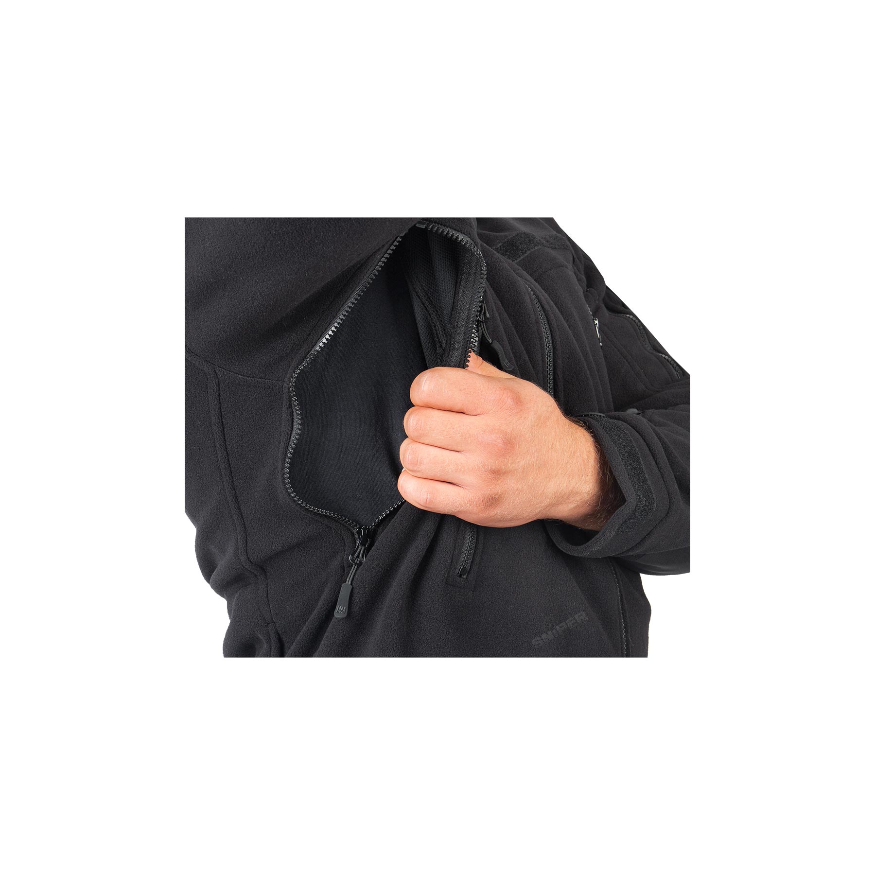 Fleece Jacke, Black