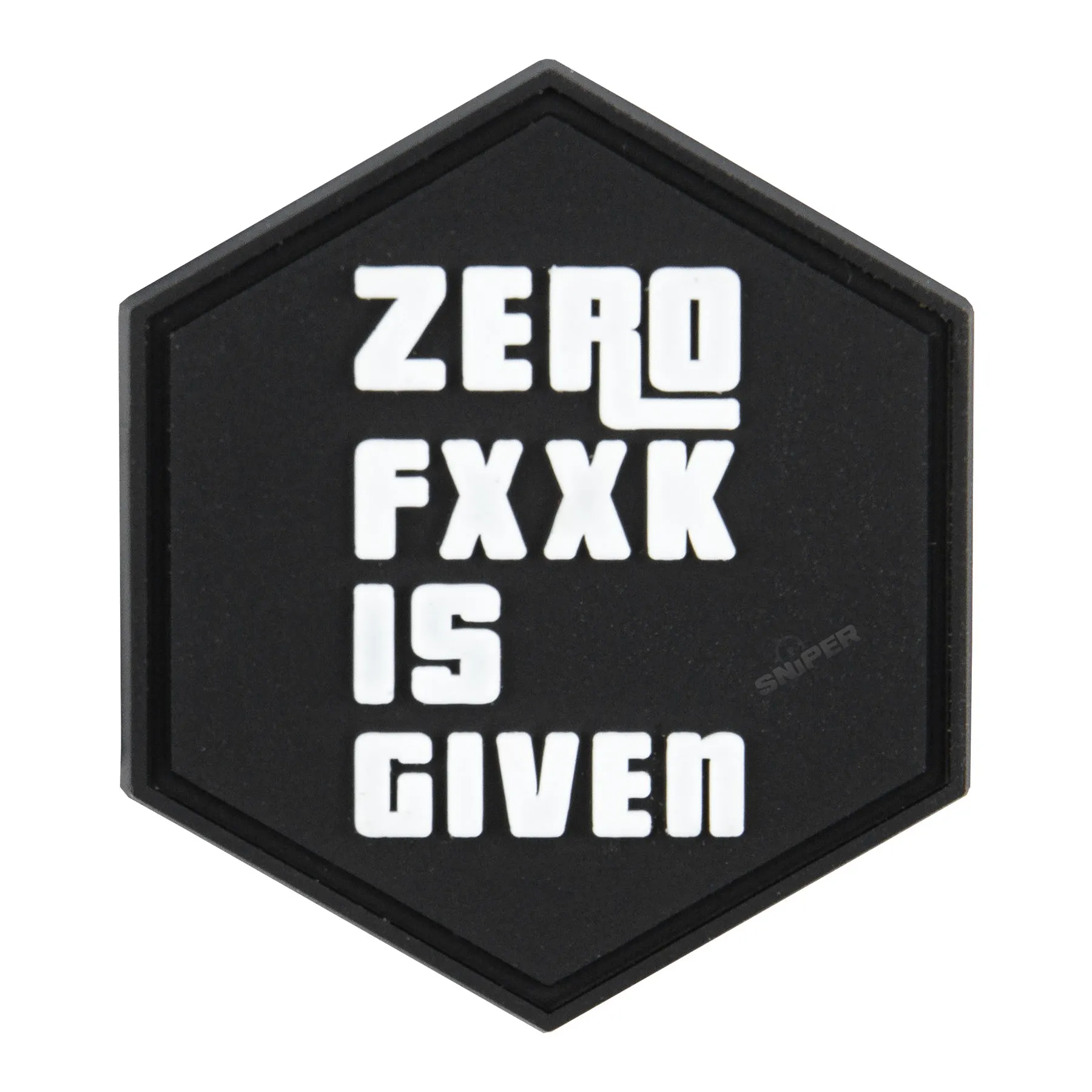 Hexagon 3D PVC Patch Zero Hexagon 3D PVC Patch Zero