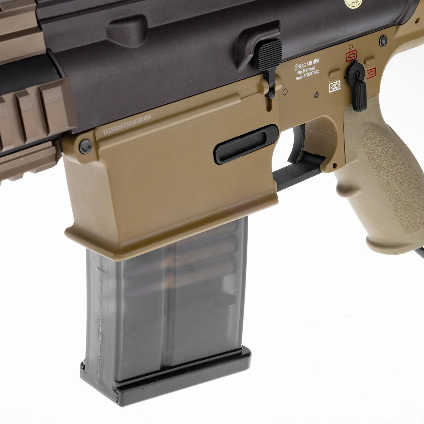 SAC x Wolverine GE17 HPA DMR Rifle, Tan