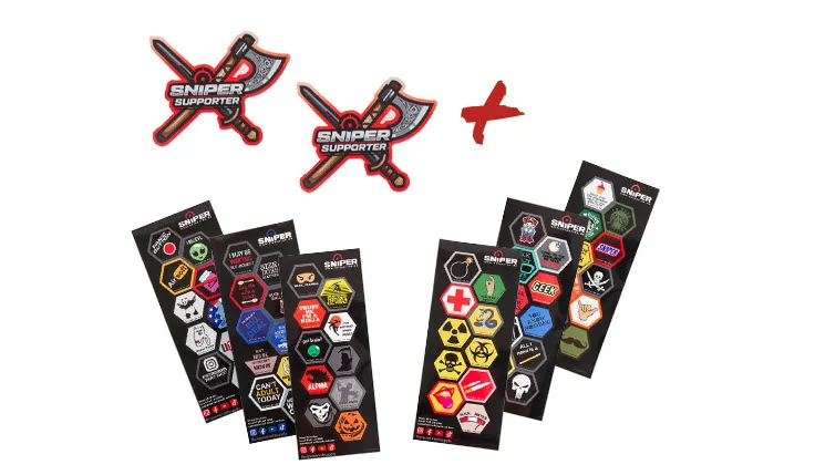 Ultimative Sniper Aufkleber Set #2, Vinyl Hex Decals 
