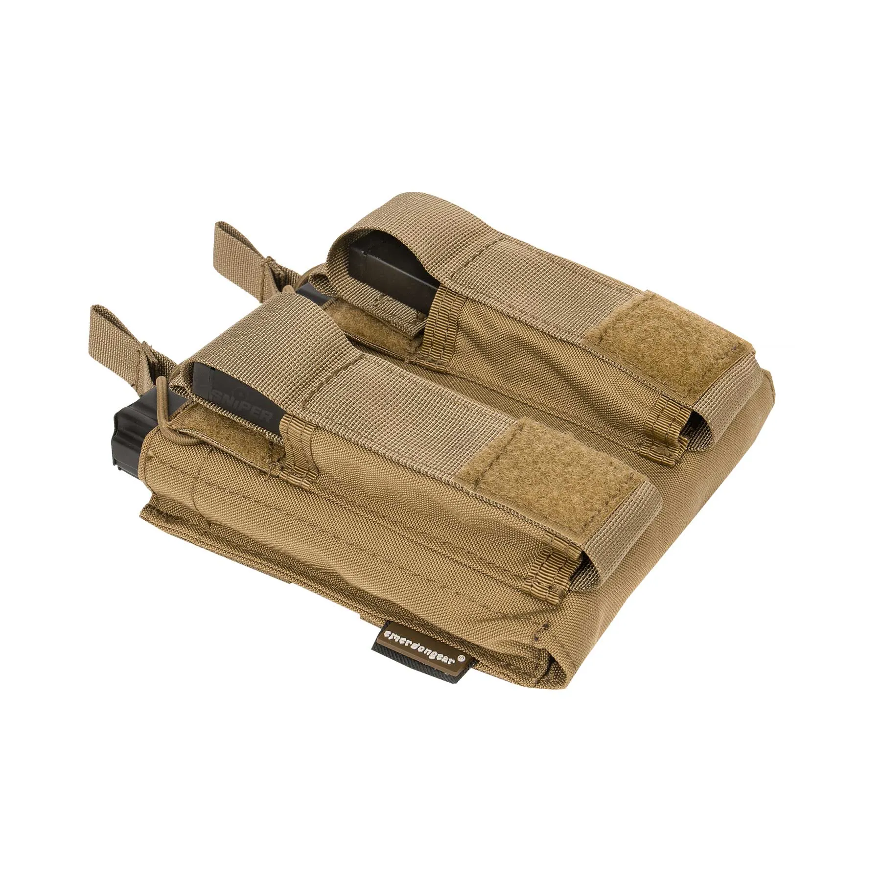 Pistol/ M4 Double Open Mag Pouch, Coyote Brown